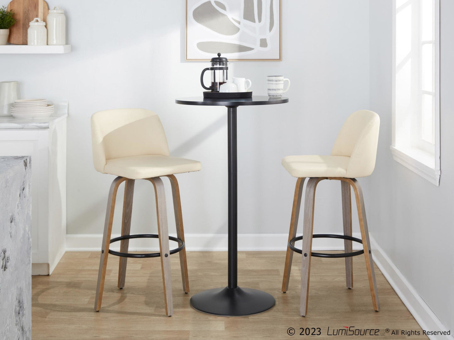 Majestic Office Furniture 30" Fixed-Height Barstool - Set of 2