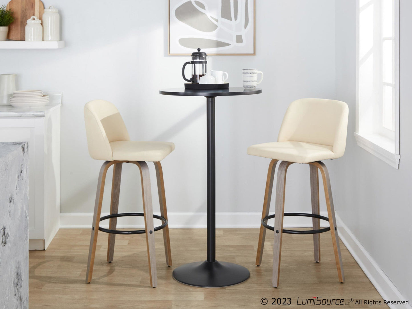 Majestic Office Furniture 30" Fixed-Height Barstool - Set of 2