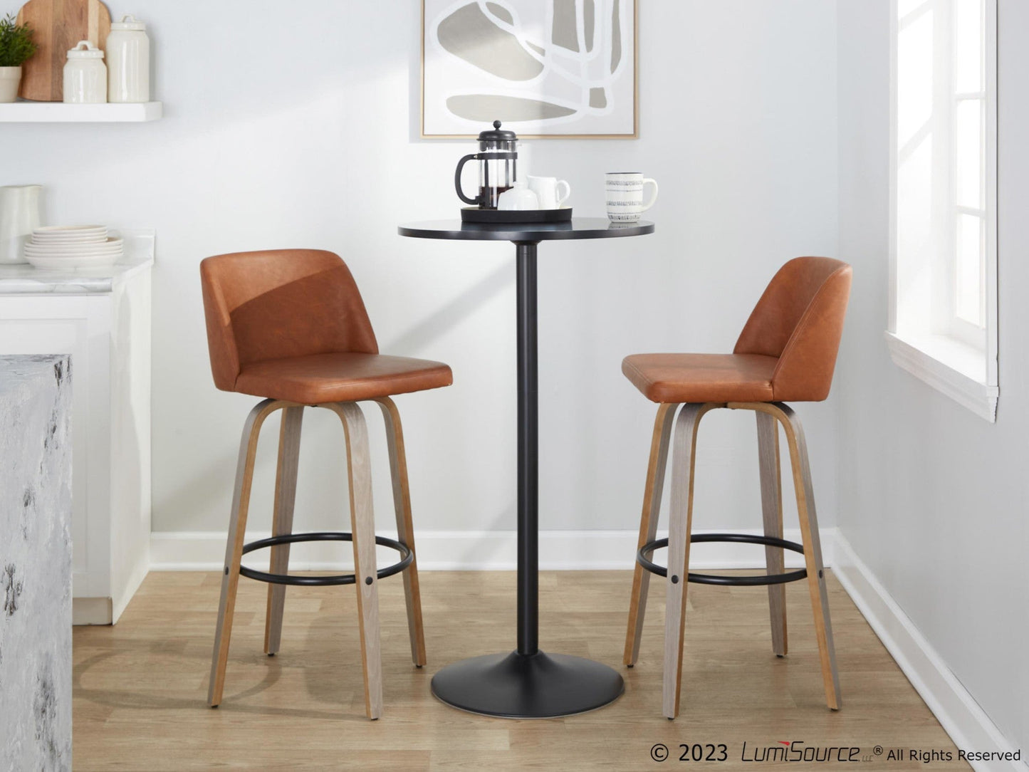 Majestic Office Furniture 30" Fixed-Height Barstool - Set of 2
