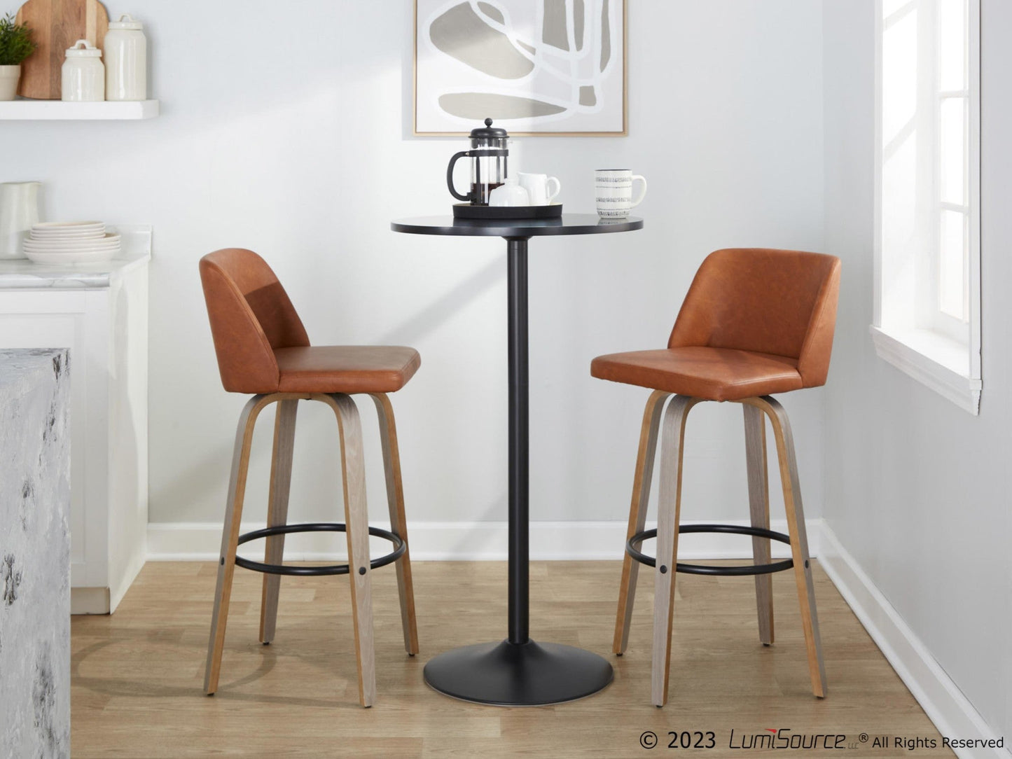Majestic Office Furniture 30" Fixed-Height Barstool - Set of 2