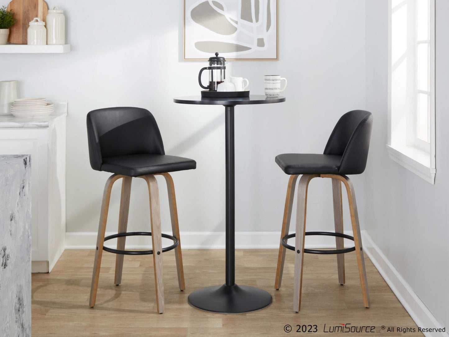 Majestic Office Furniture 30" Fixed-Height Barstool - Set of 2