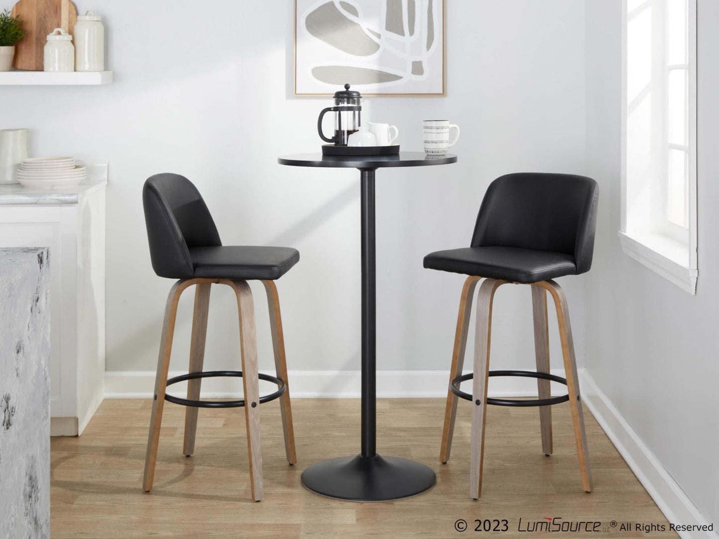 Majestic Office Furniture 30" Fixed-Height Barstool - Set of 2