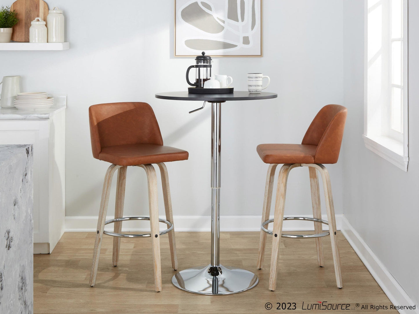 Majestic Office Furniture 30" Fixed-Height Barstool - Set of 2