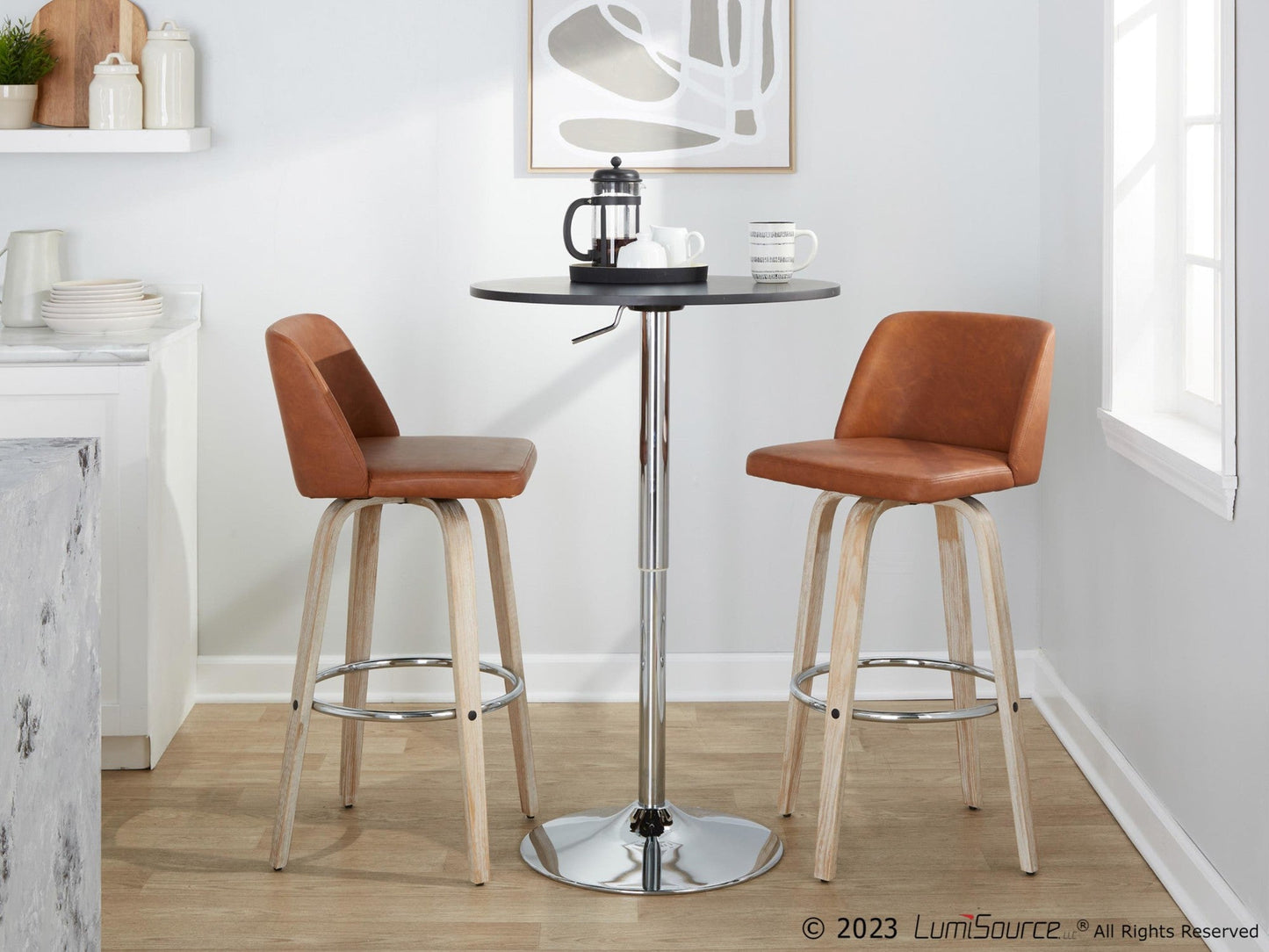 Majestic Office Furniture 30" Fixed-Height Barstool - Set of 2