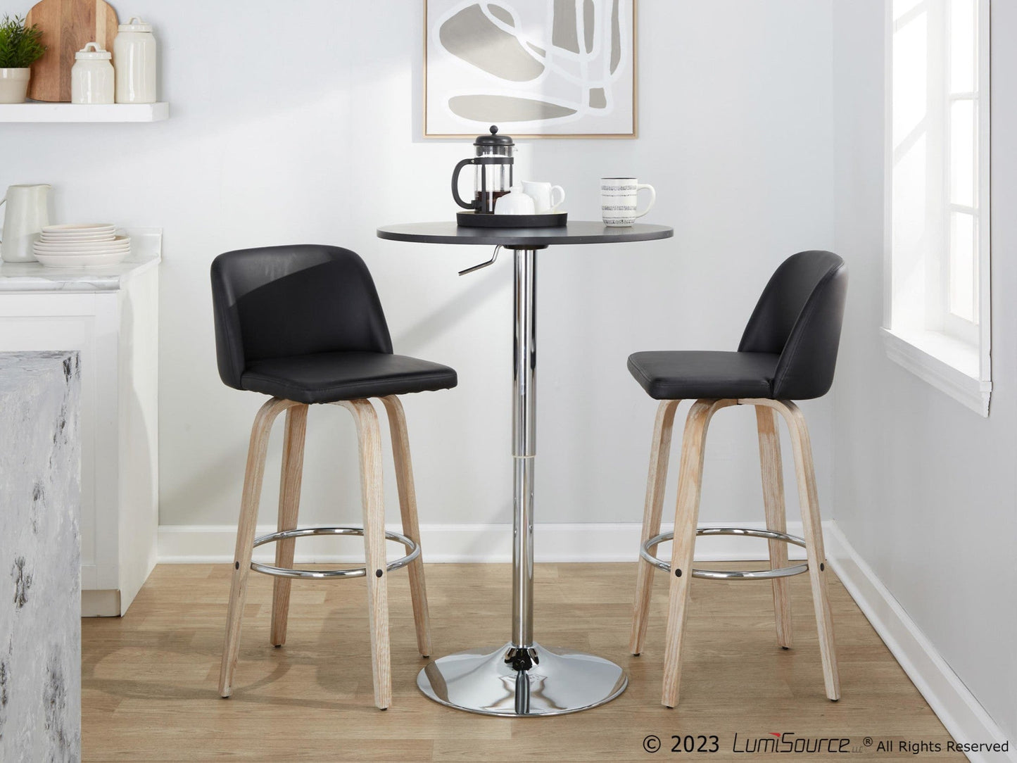 Majestic Office Furniture 30" Fixed-Height Barstool - Set of 2