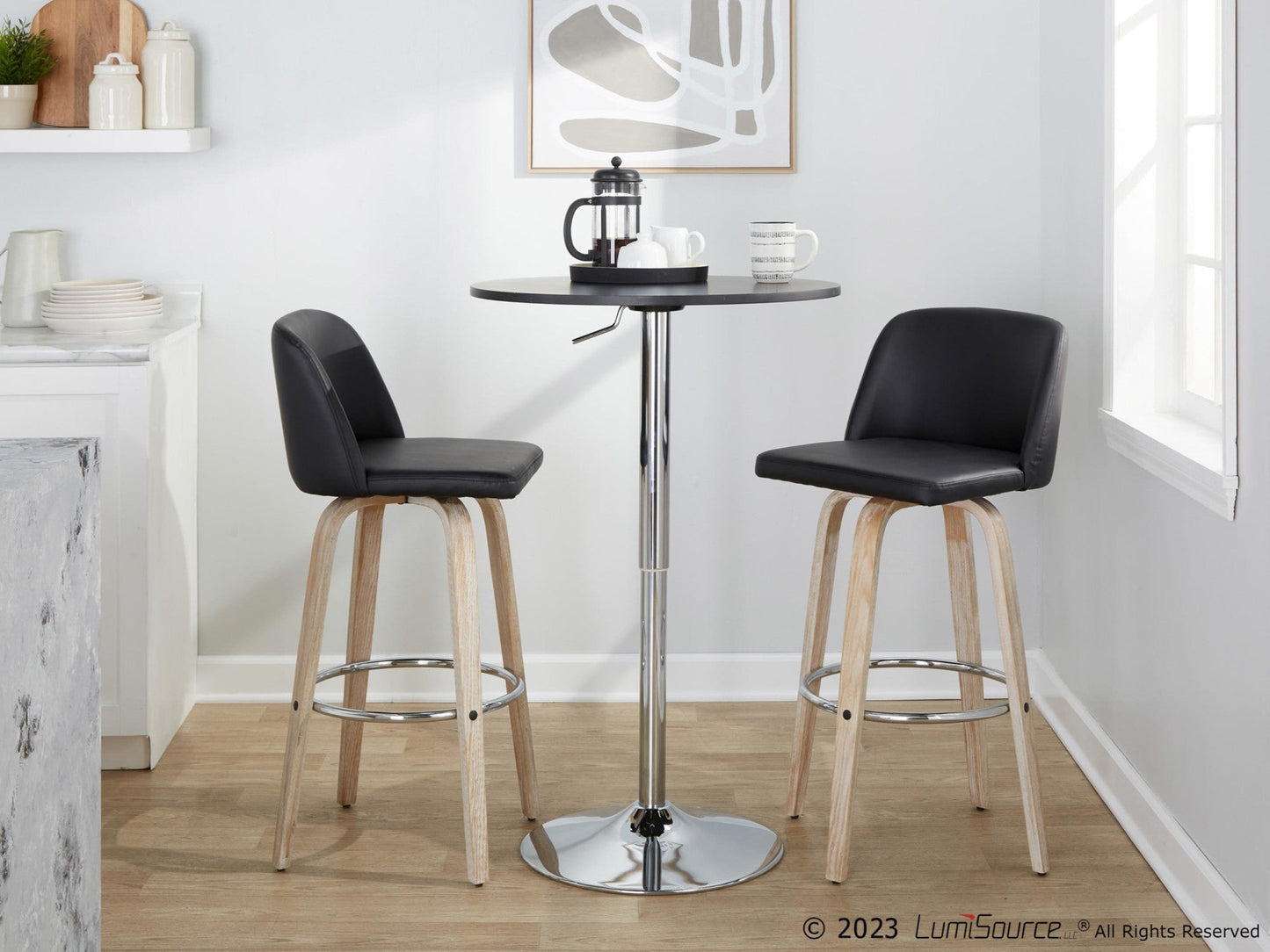 Majestic Office Furniture 30" Fixed-Height Barstool - Set of 2