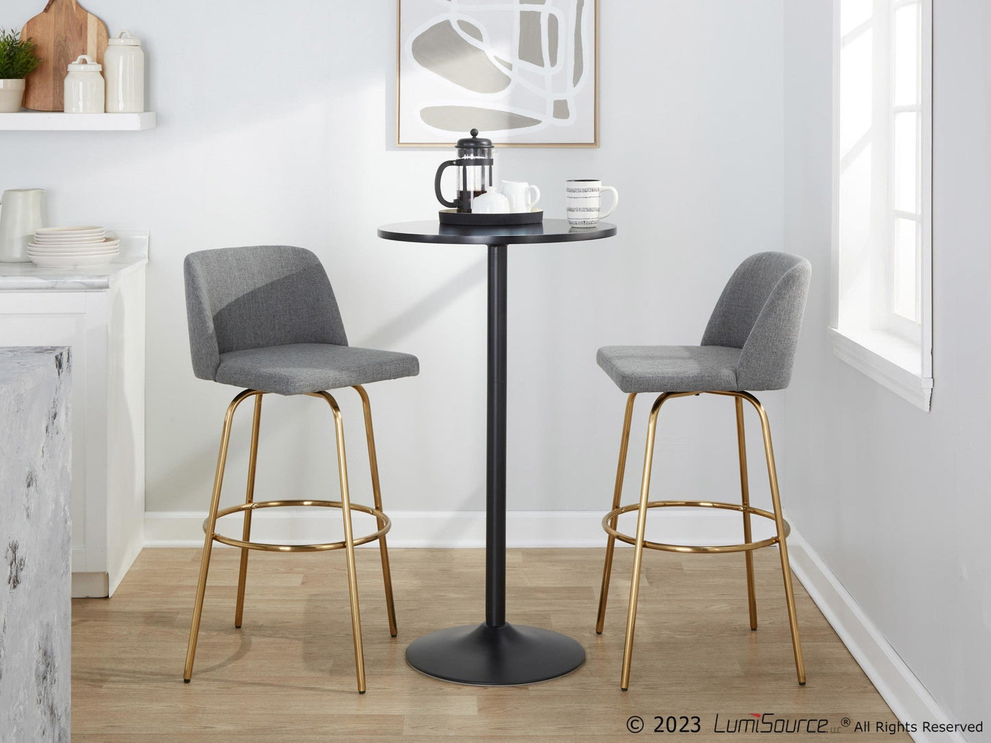 Majestic Office Furniture 30" Fixed-Height Barstool - Set of 2