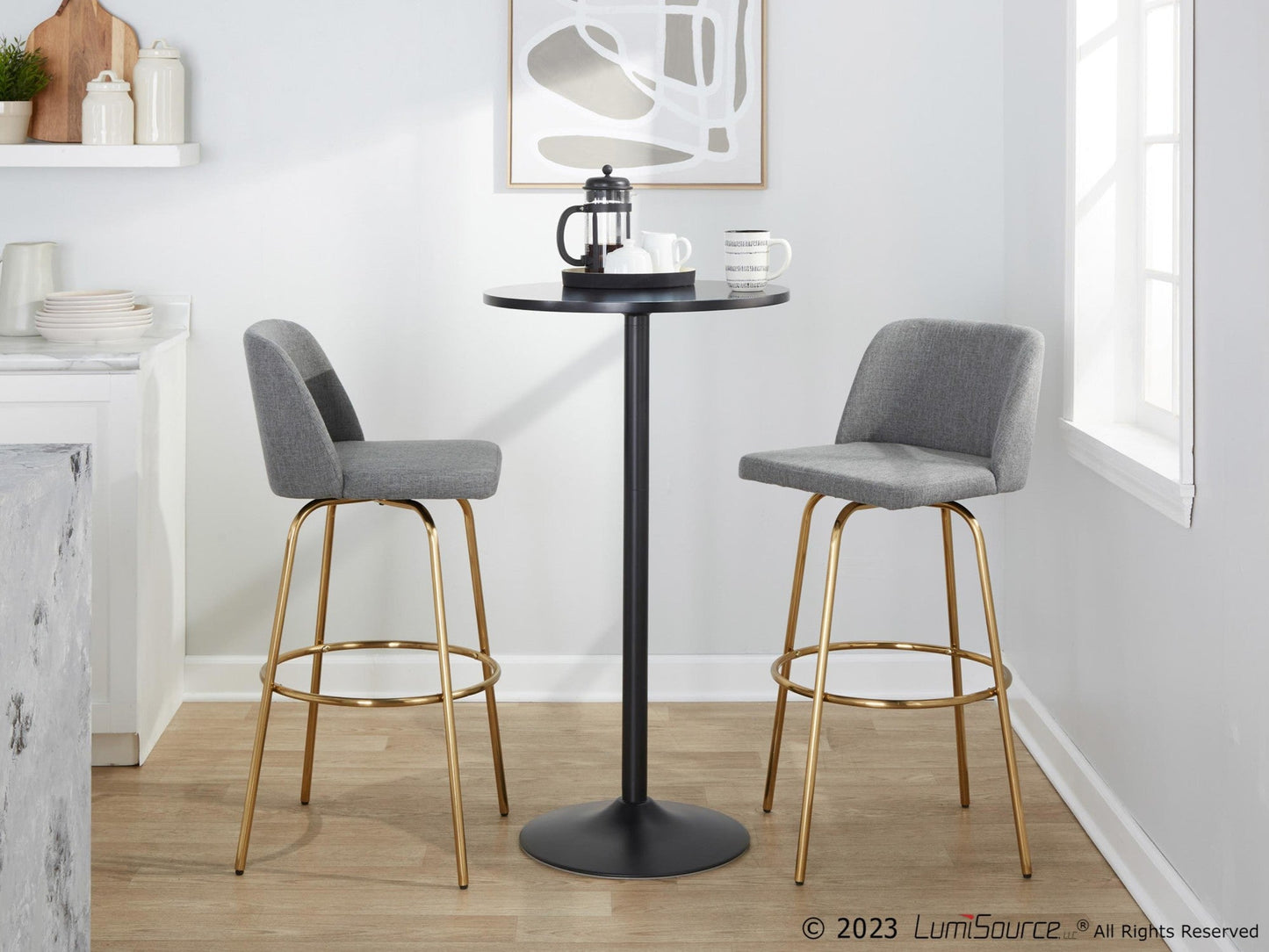 Majestic Office Furniture 30" Fixed-Height Barstool - Set of 2