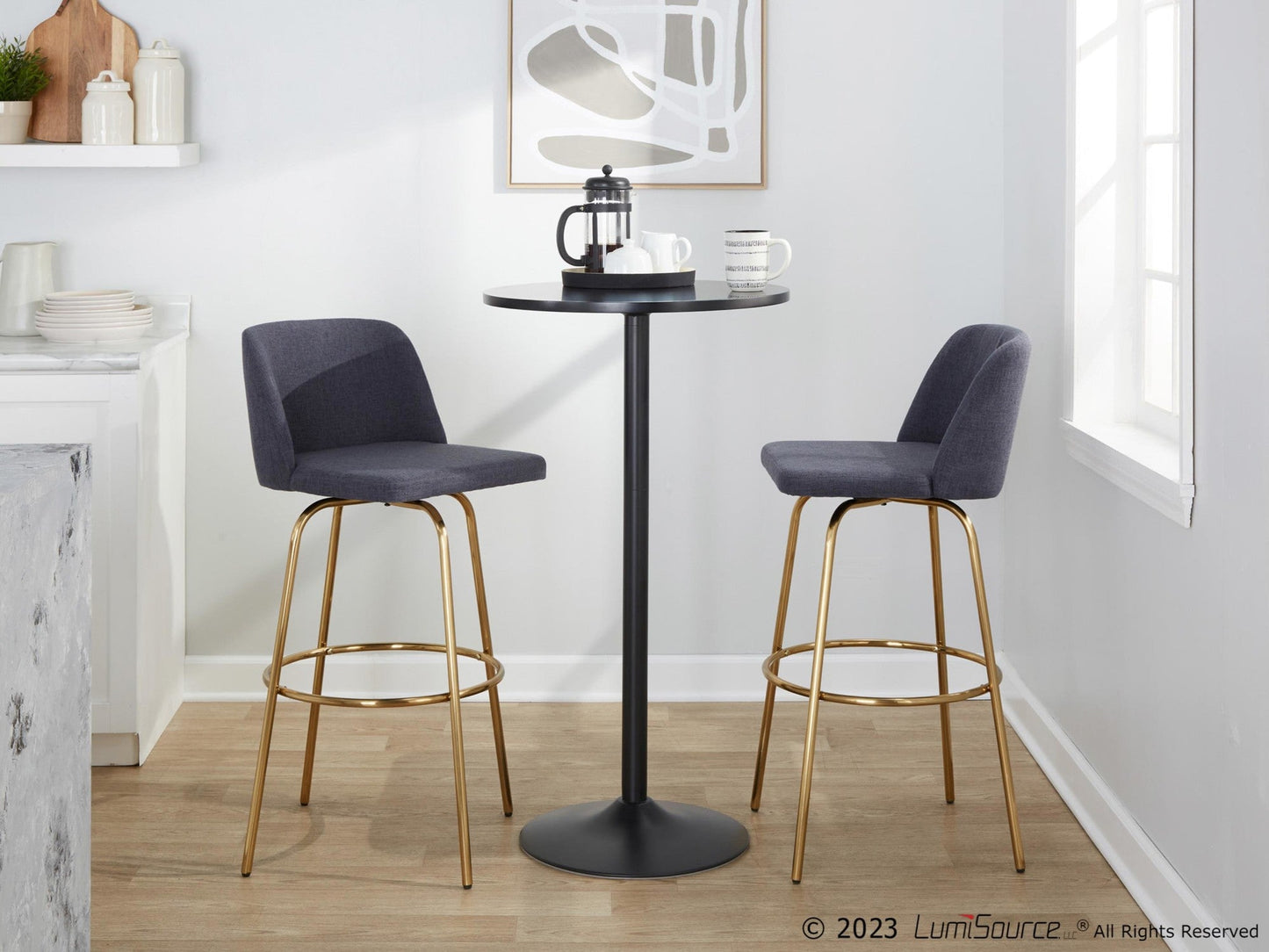 Majestic Office Furniture 30" Fixed-Height Barstool - Set of 2