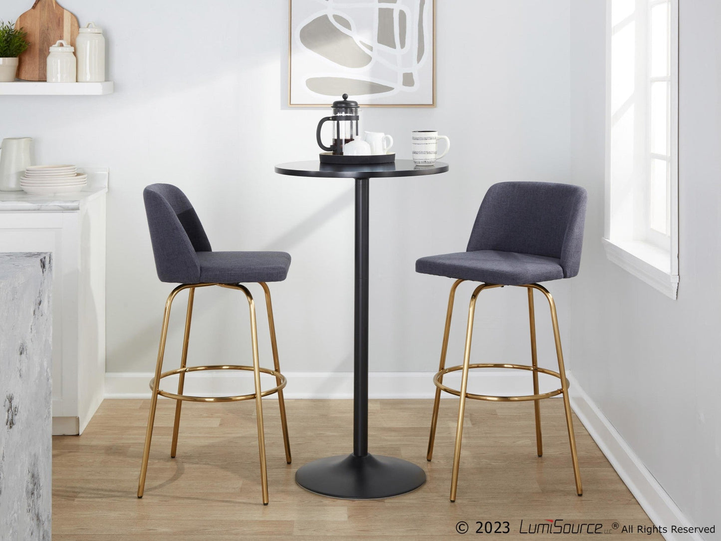 Majestic Office Furniture 30" Fixed-Height Barstool - Set of 2