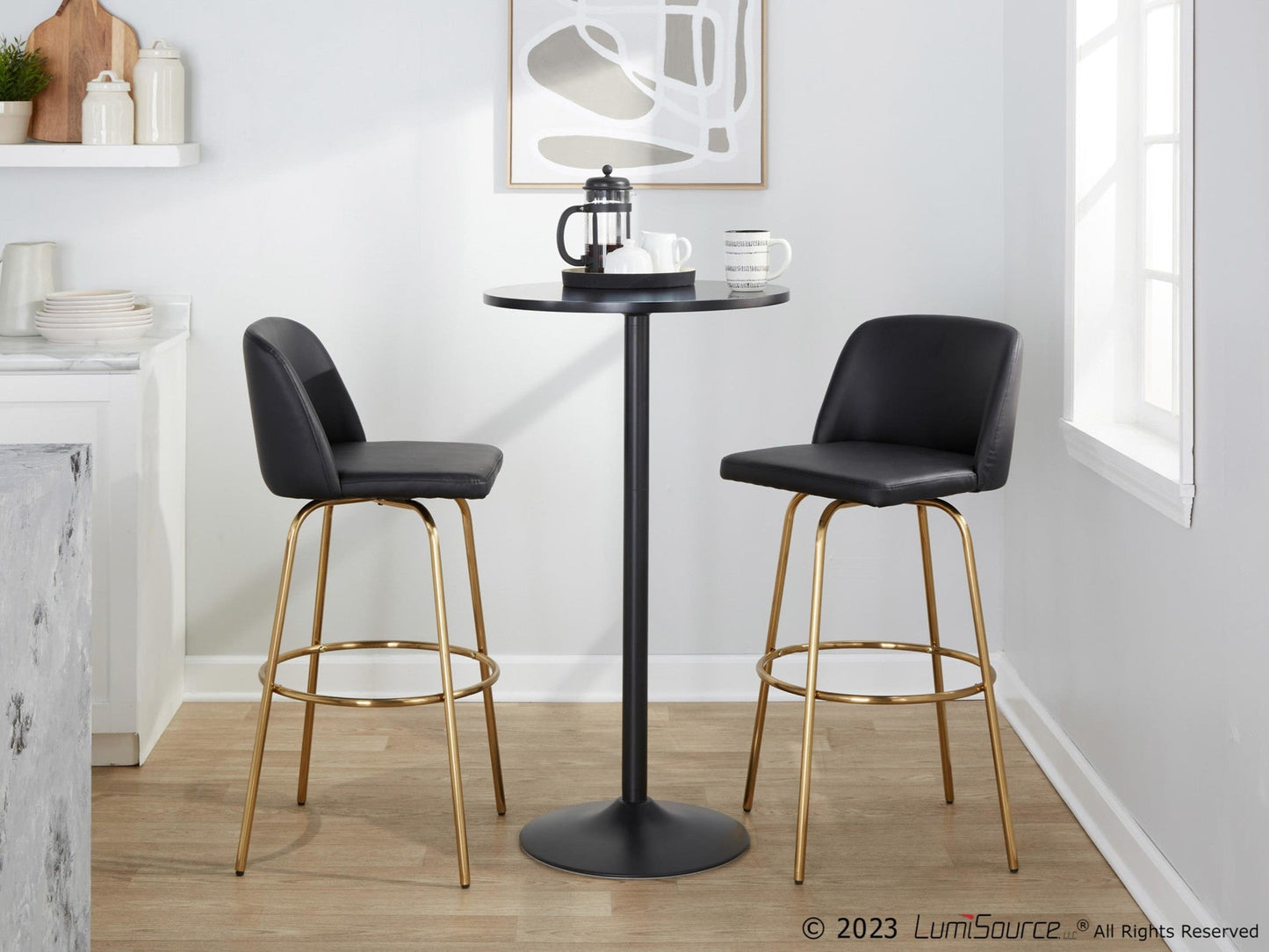 Majestic Office Furniture 30" Fixed-Height Barstool - Set of 2