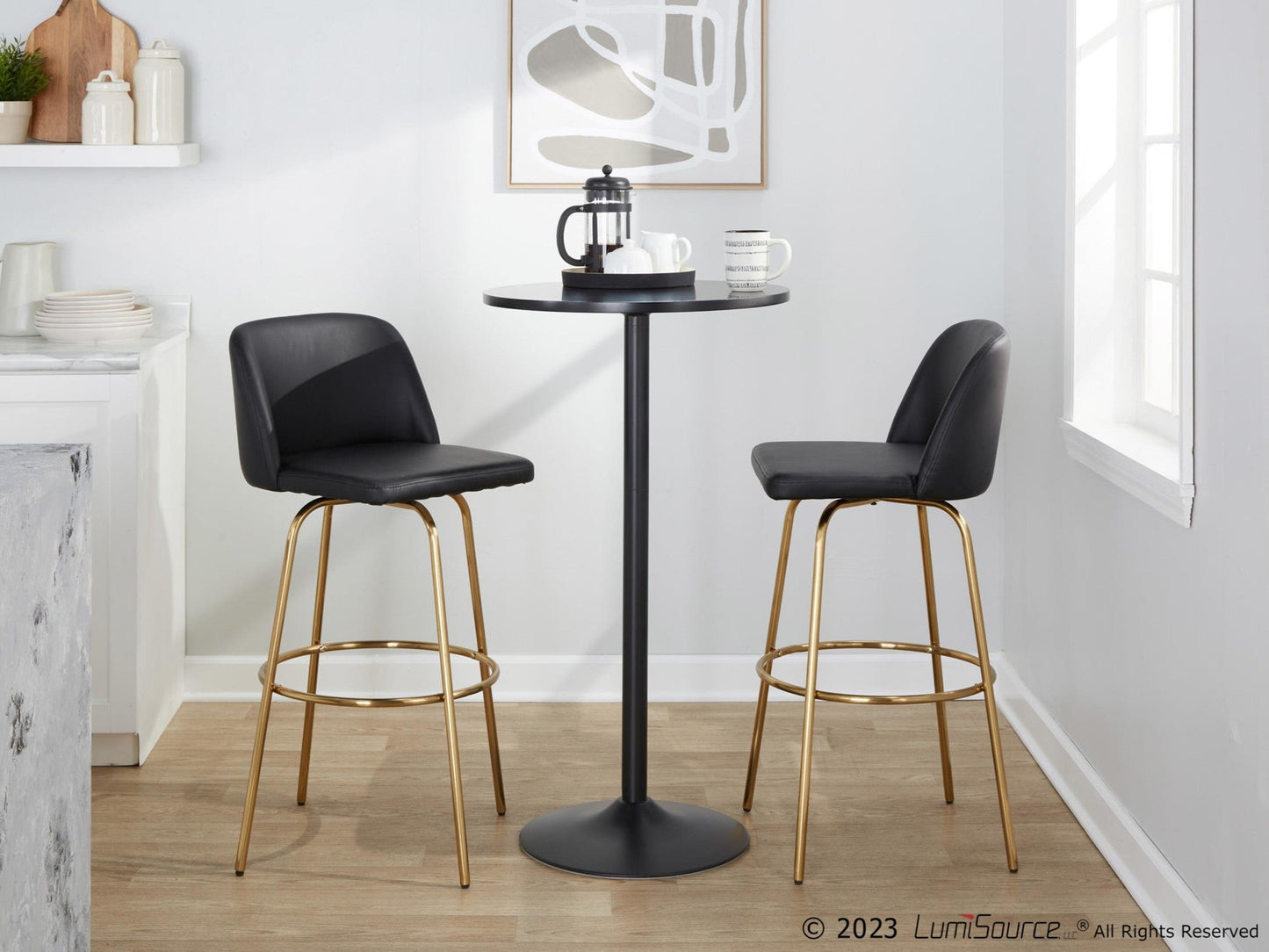 Majestic Office Furniture 30" Fixed-Height Barstool - Set of 2