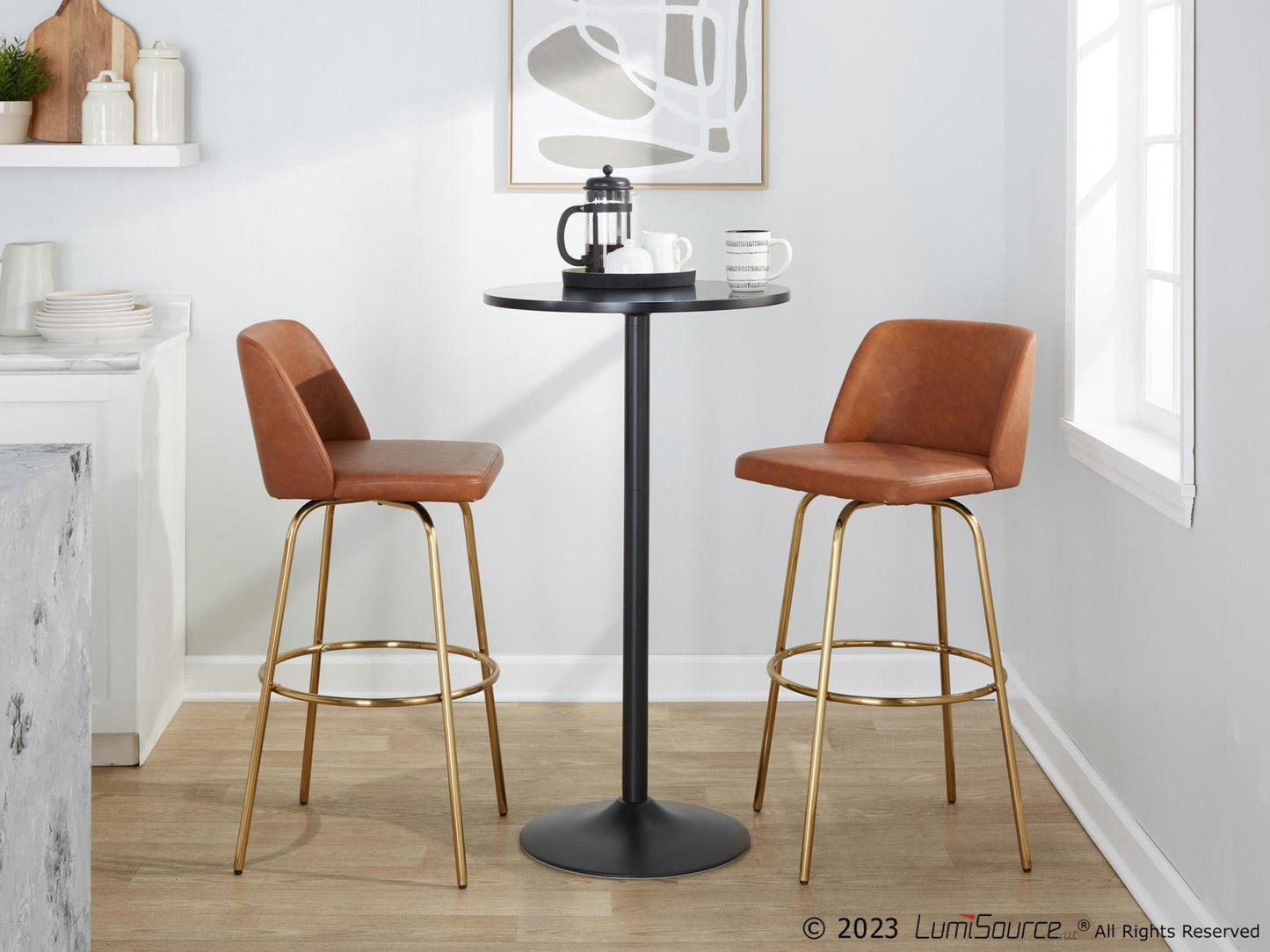 Majestic Office Furniture 30" Fixed-Height Barstool - Set of 2