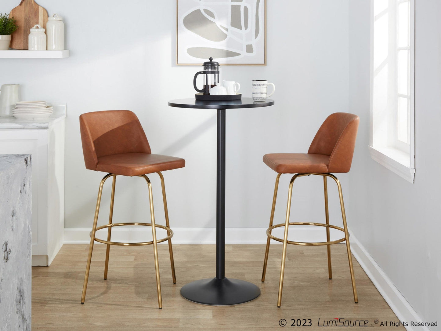 Majestic Office Furniture 30" Fixed-Height Barstool - Set of 2