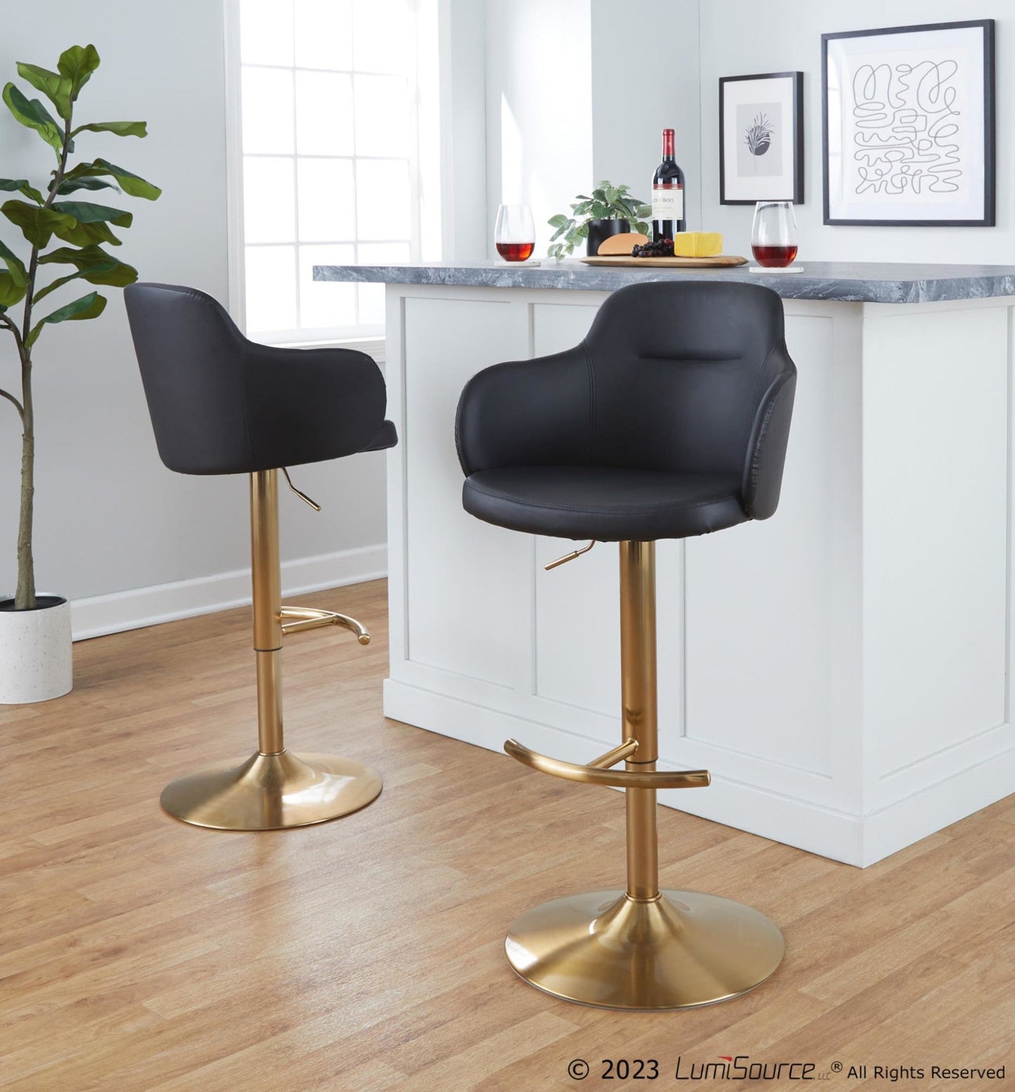 Majestic Office Furniture Adjustable Barstool - Set of 2