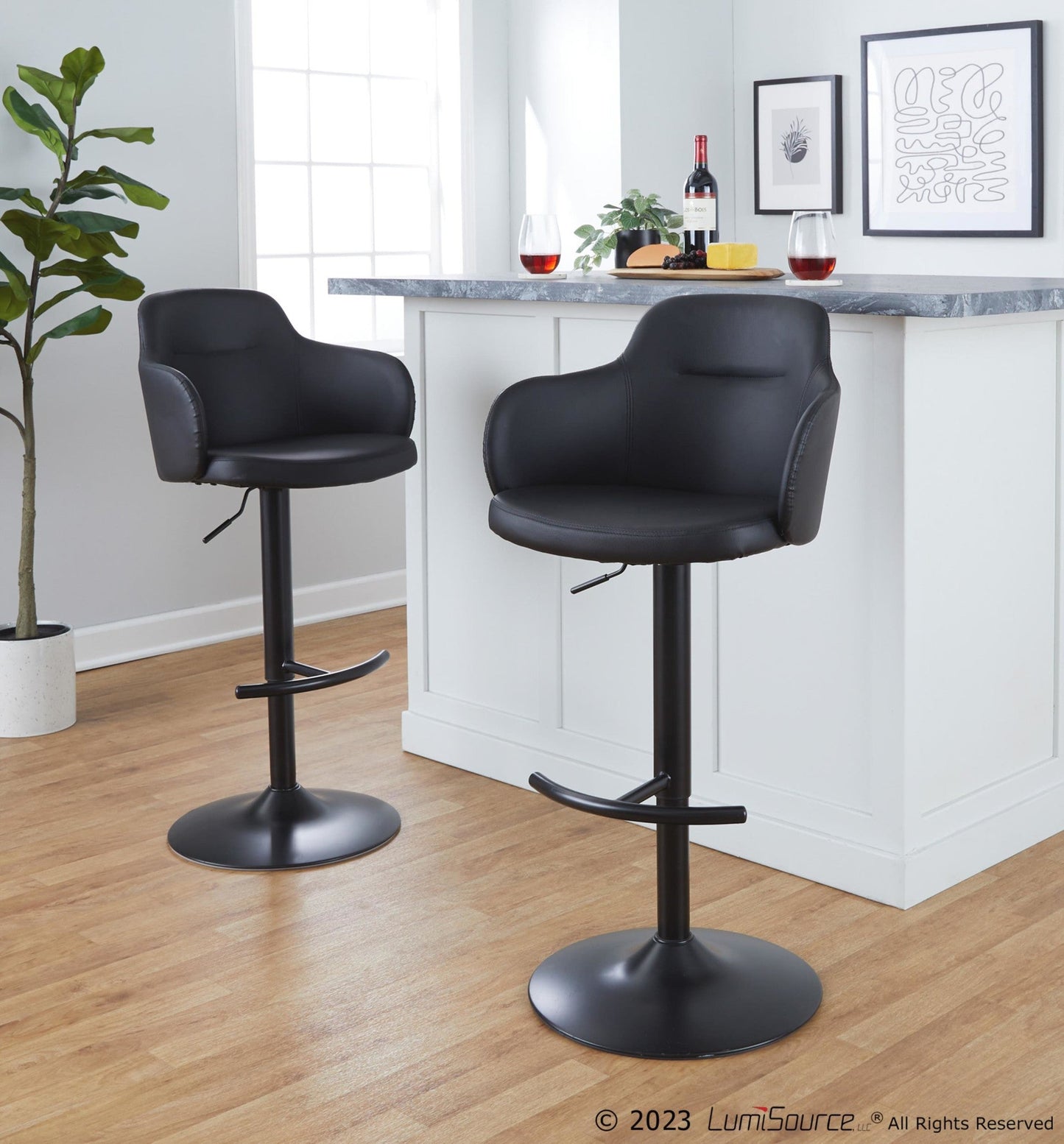 Majestic Office Furniture Adjustable Barstool - Set of 2
