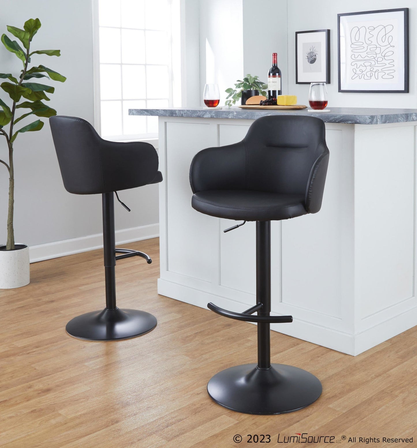 Majestic Office Furniture Adjustable Barstool - Set of 2