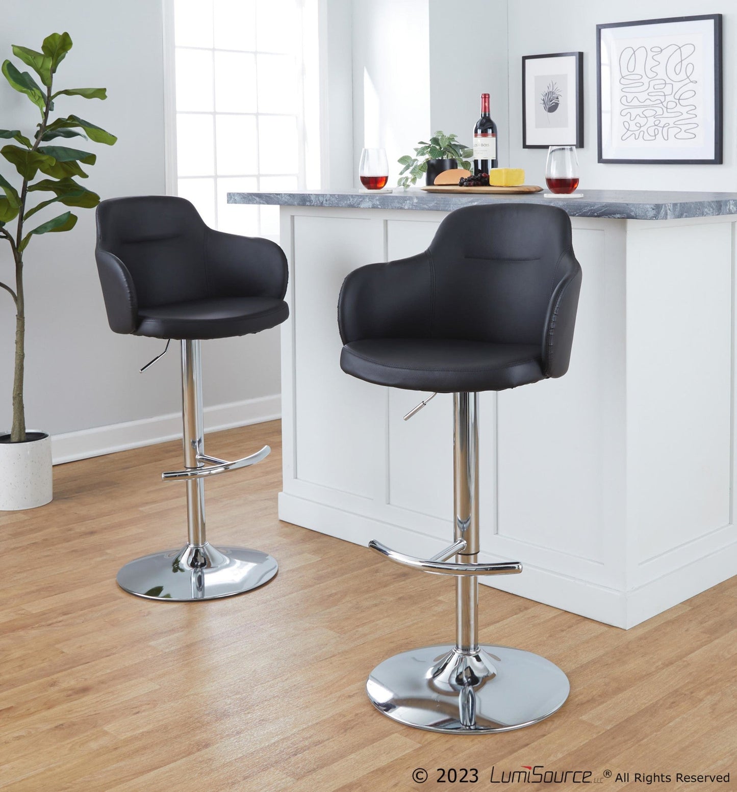 Majestic Office Furniture Adjustable Barstool - Set of 2