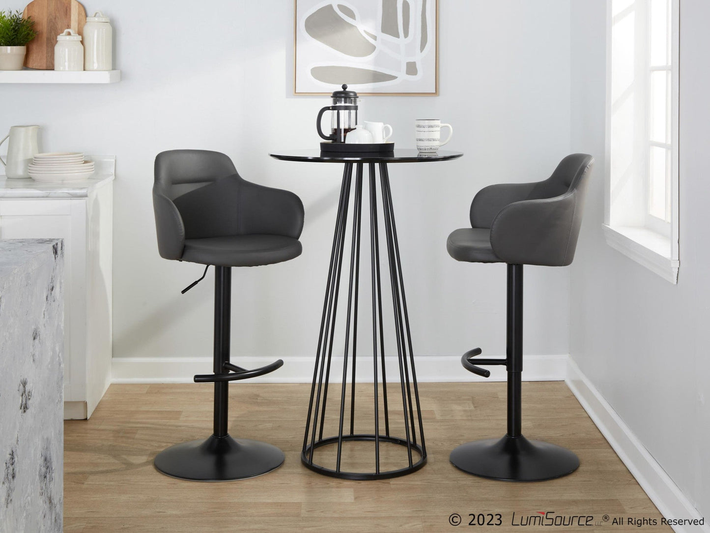Majestic Office Furniture Adjustable Barstool - Set of 2