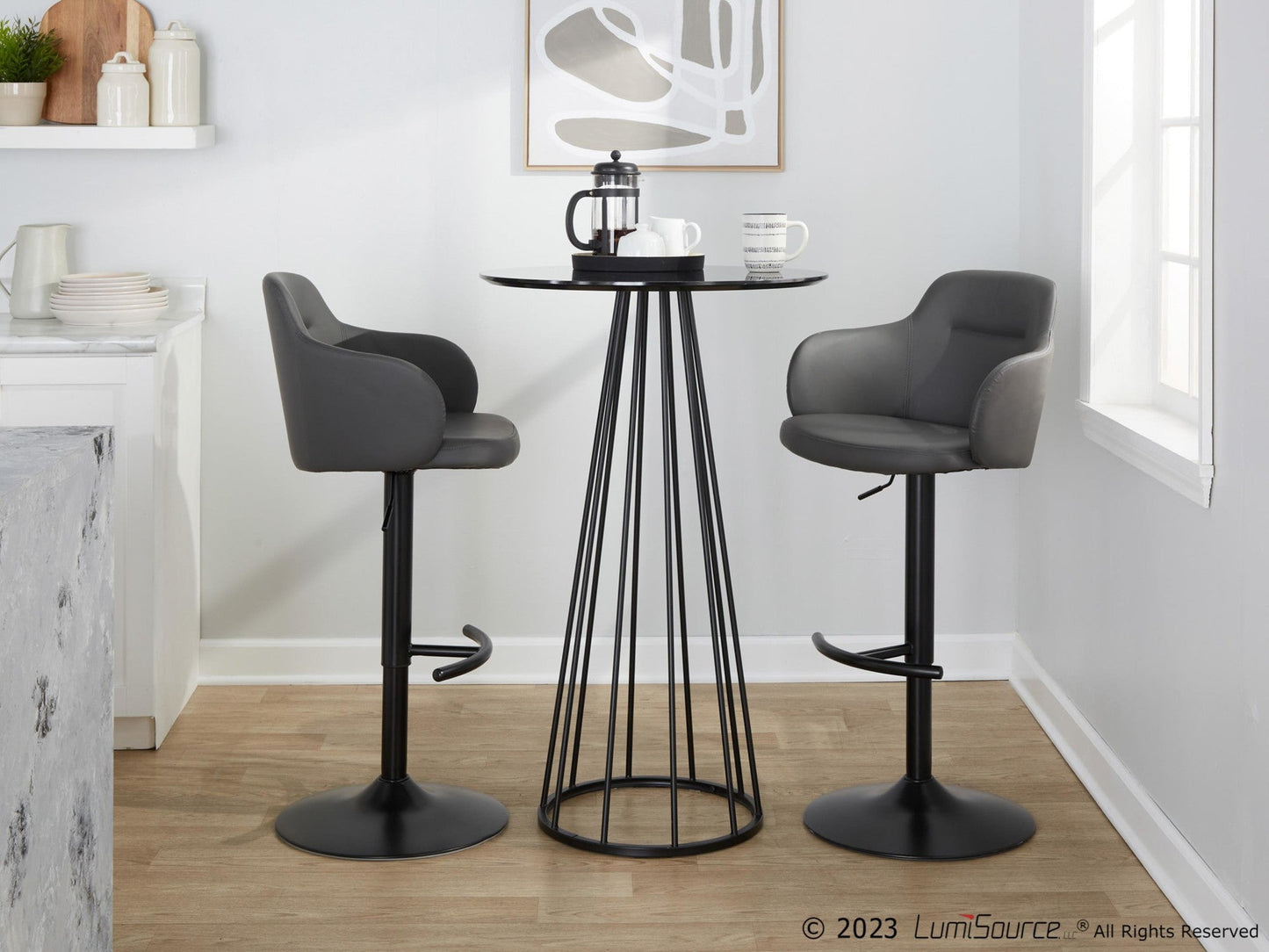 Majestic Office Furniture Adjustable Barstool - Set of 2