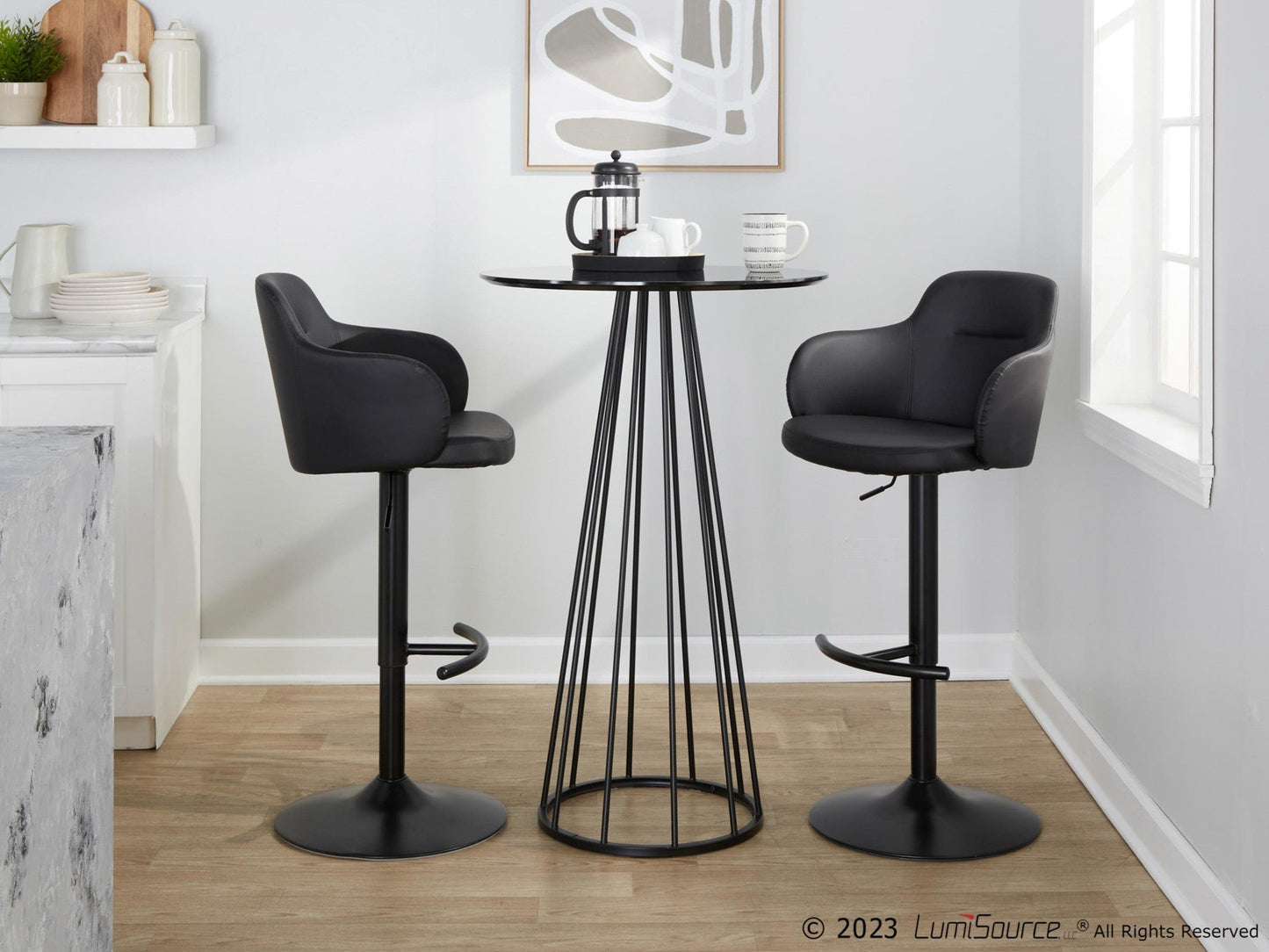 Majestic Office Furniture Adjustable Barstool - Set of 2