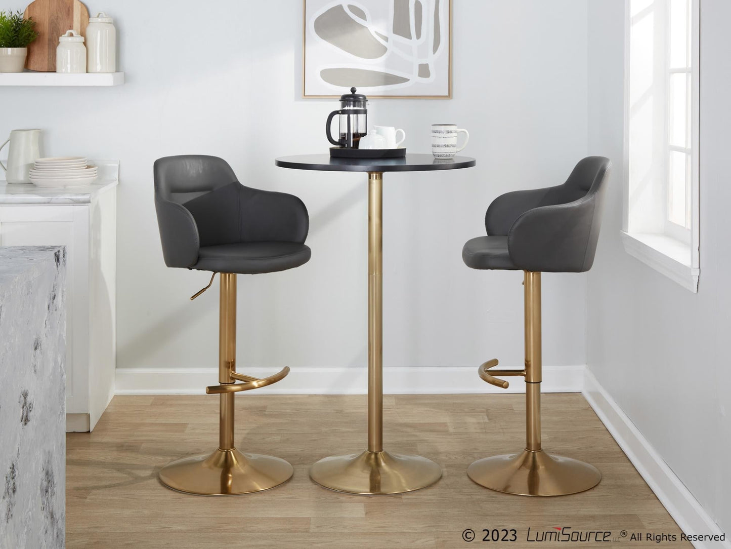 Majestic Office Furniture Adjustable Barstool - Set of 2