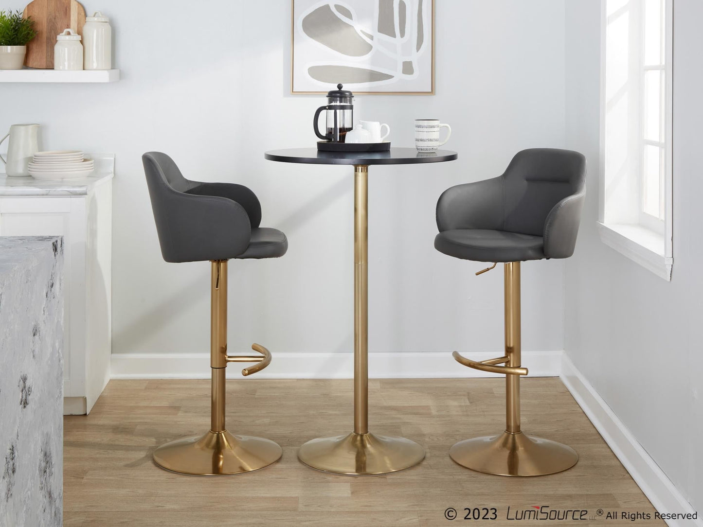 Majestic Office Furniture Adjustable Barstool - Set of 2