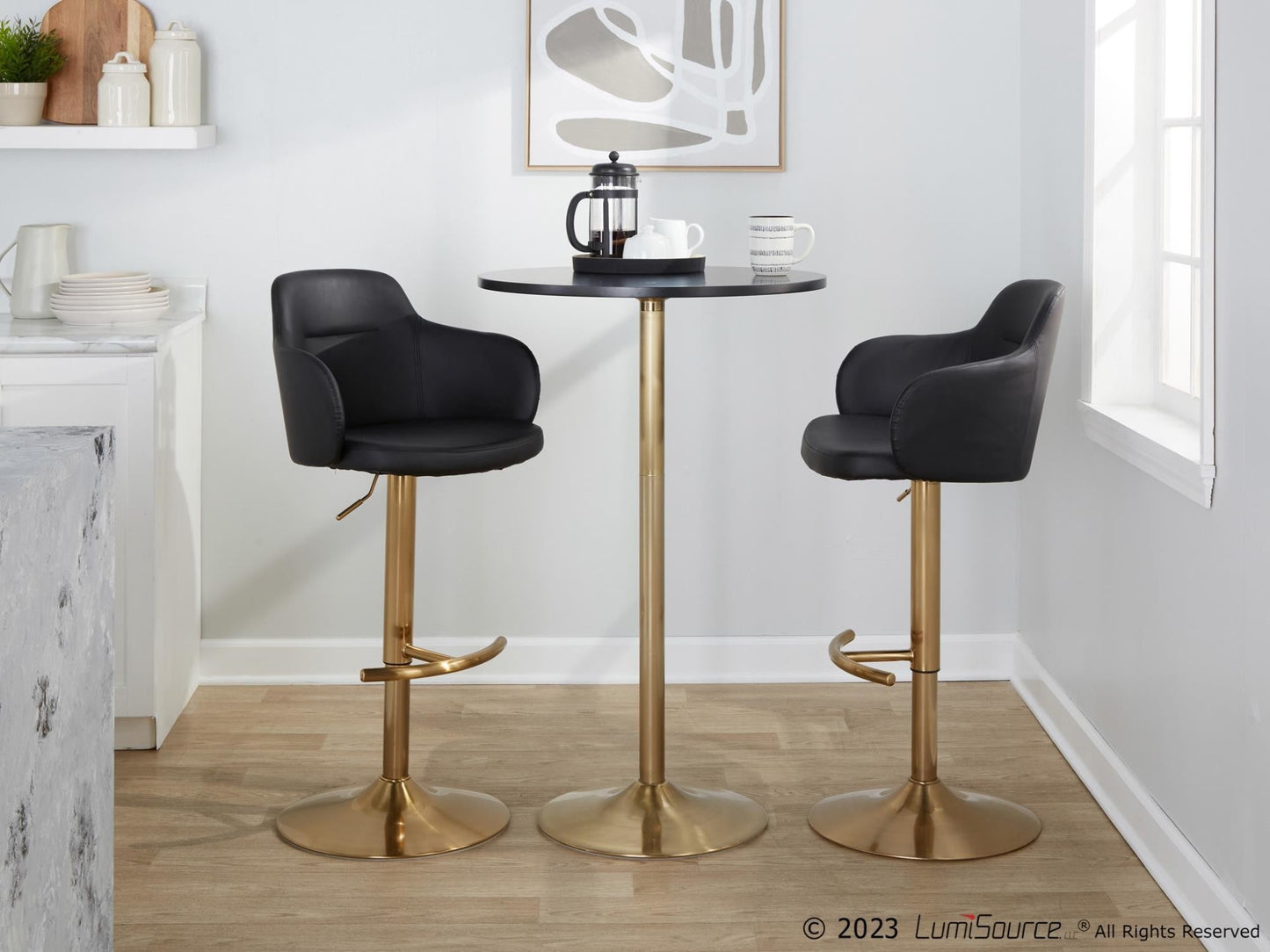 Majestic Office Furniture Adjustable Barstool - Set of 2