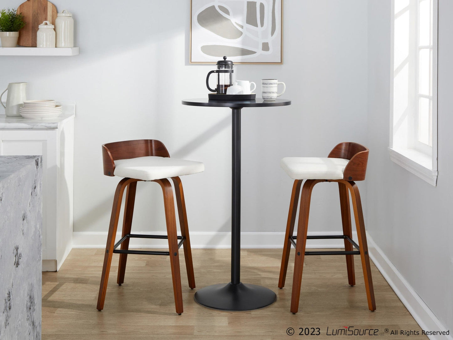 Majestic Office Furniture 30" Fixed-Height Barstool - Set of 2
