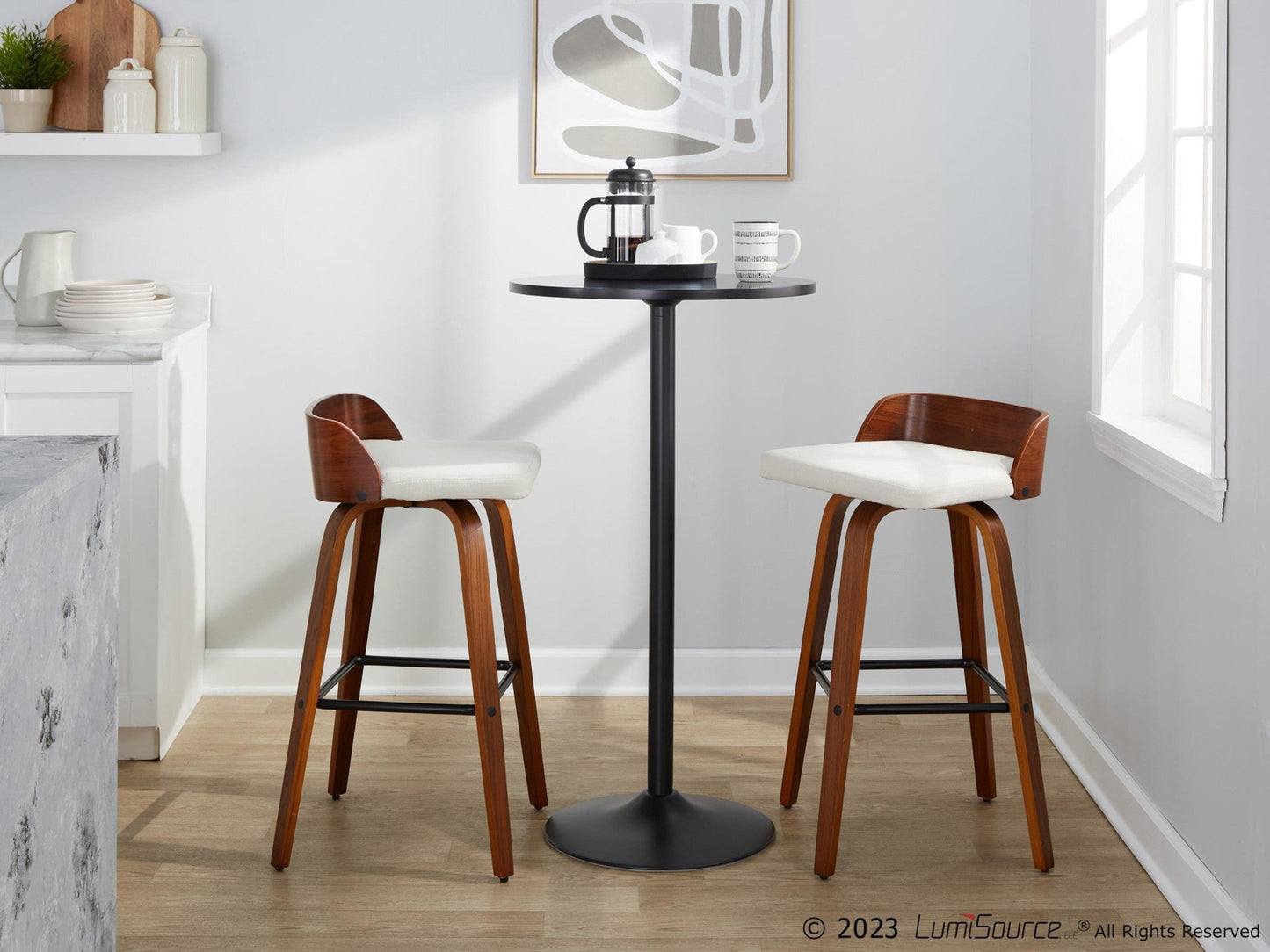 Majestic Office Furniture 30" Fixed-Height Barstool - Set of 2