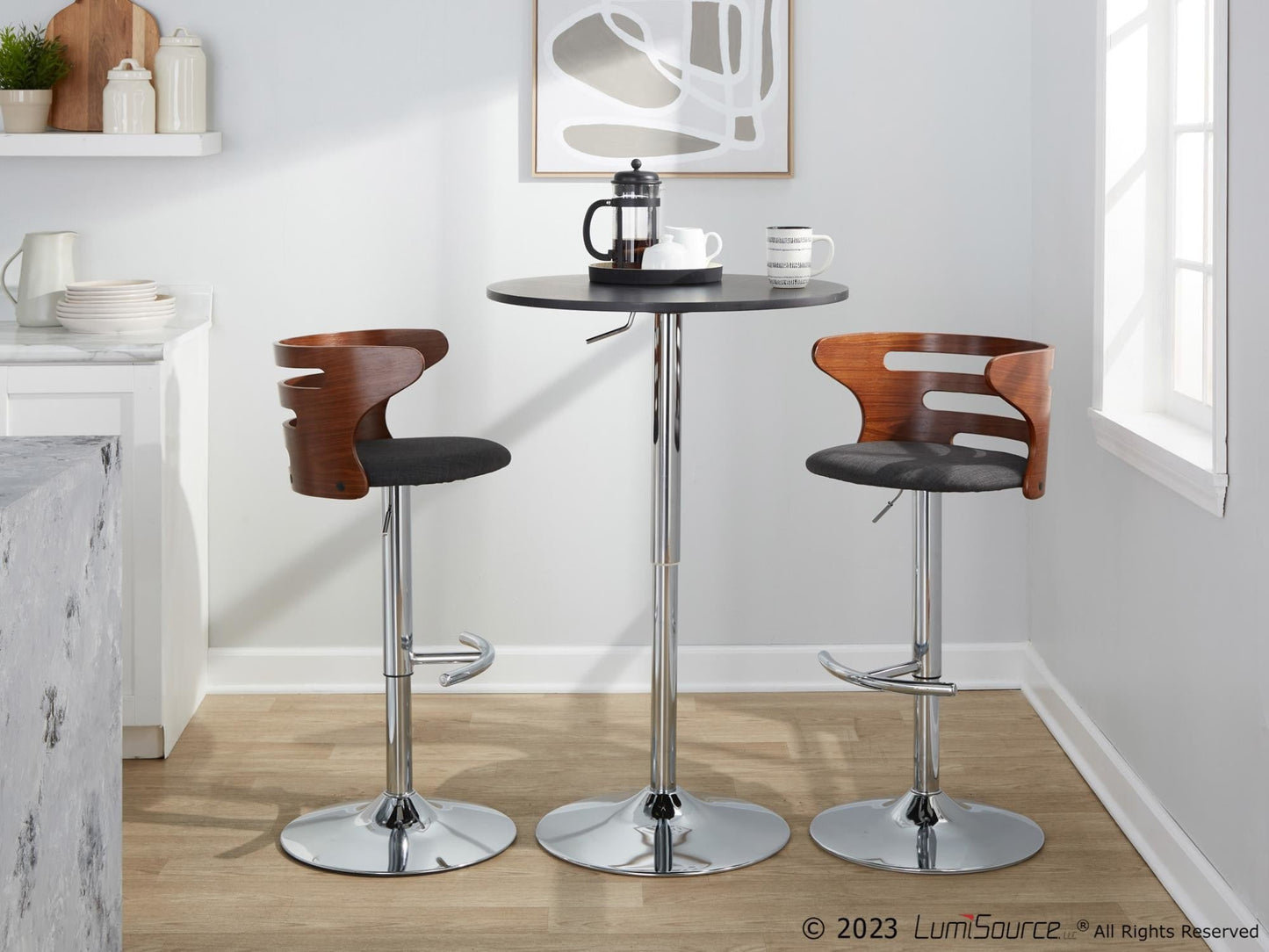 Majestic Office Furniture Adjustable Barstool - Set of 2