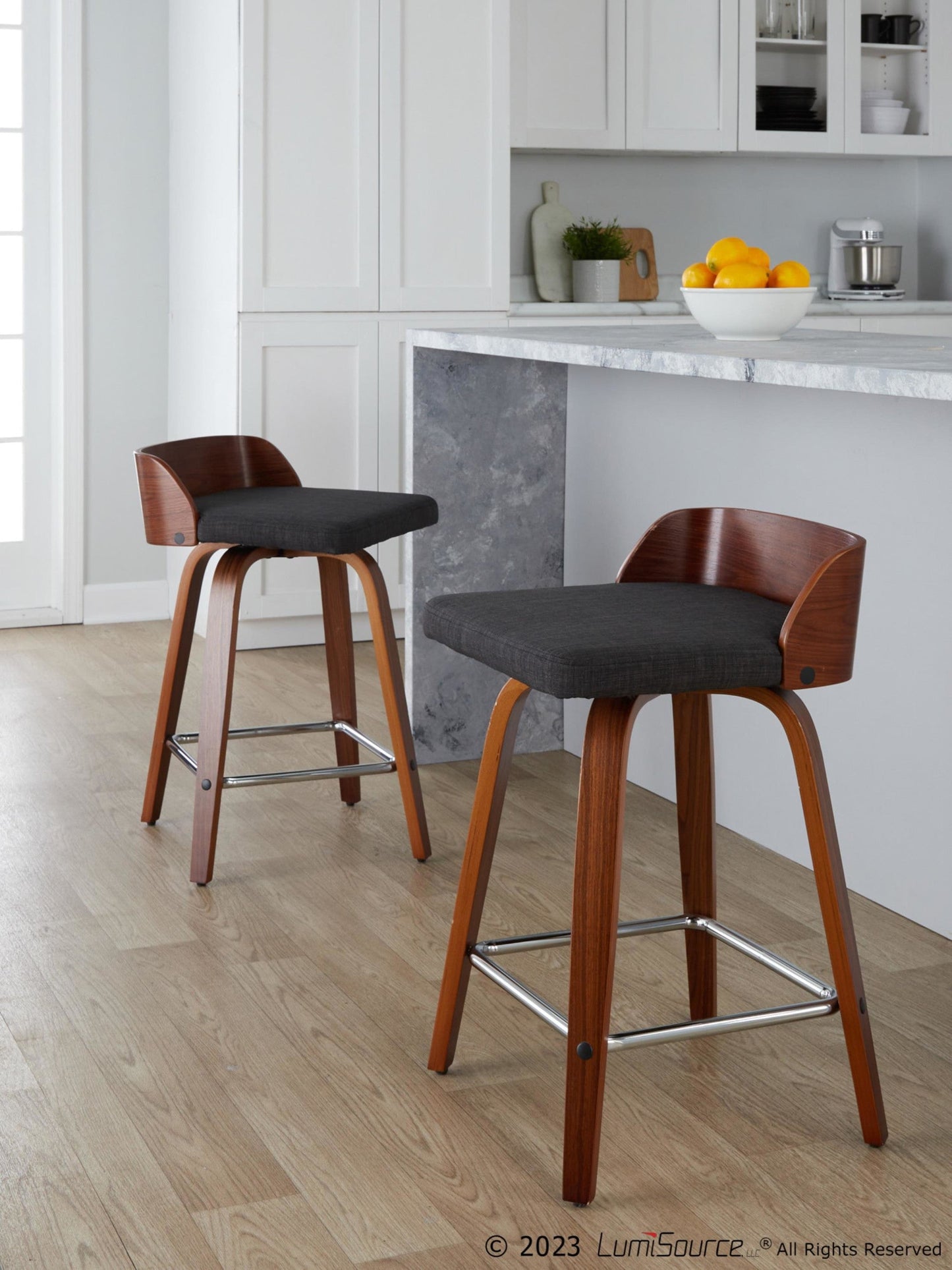 Majestic Office Furniture 24" Fixed-Height Counter Stool - Set of 2