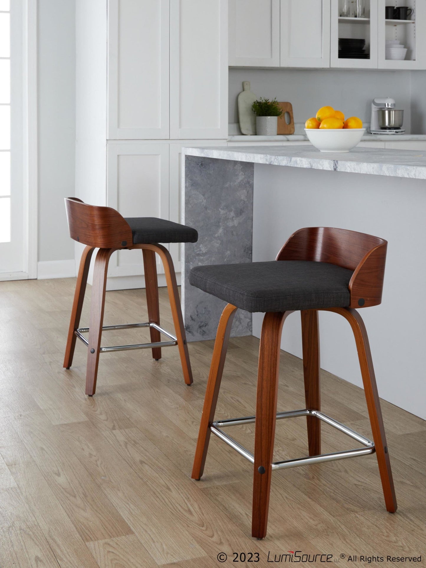 Majestic Office Furniture 24" Fixed-Height Counter Stool - Set of 2