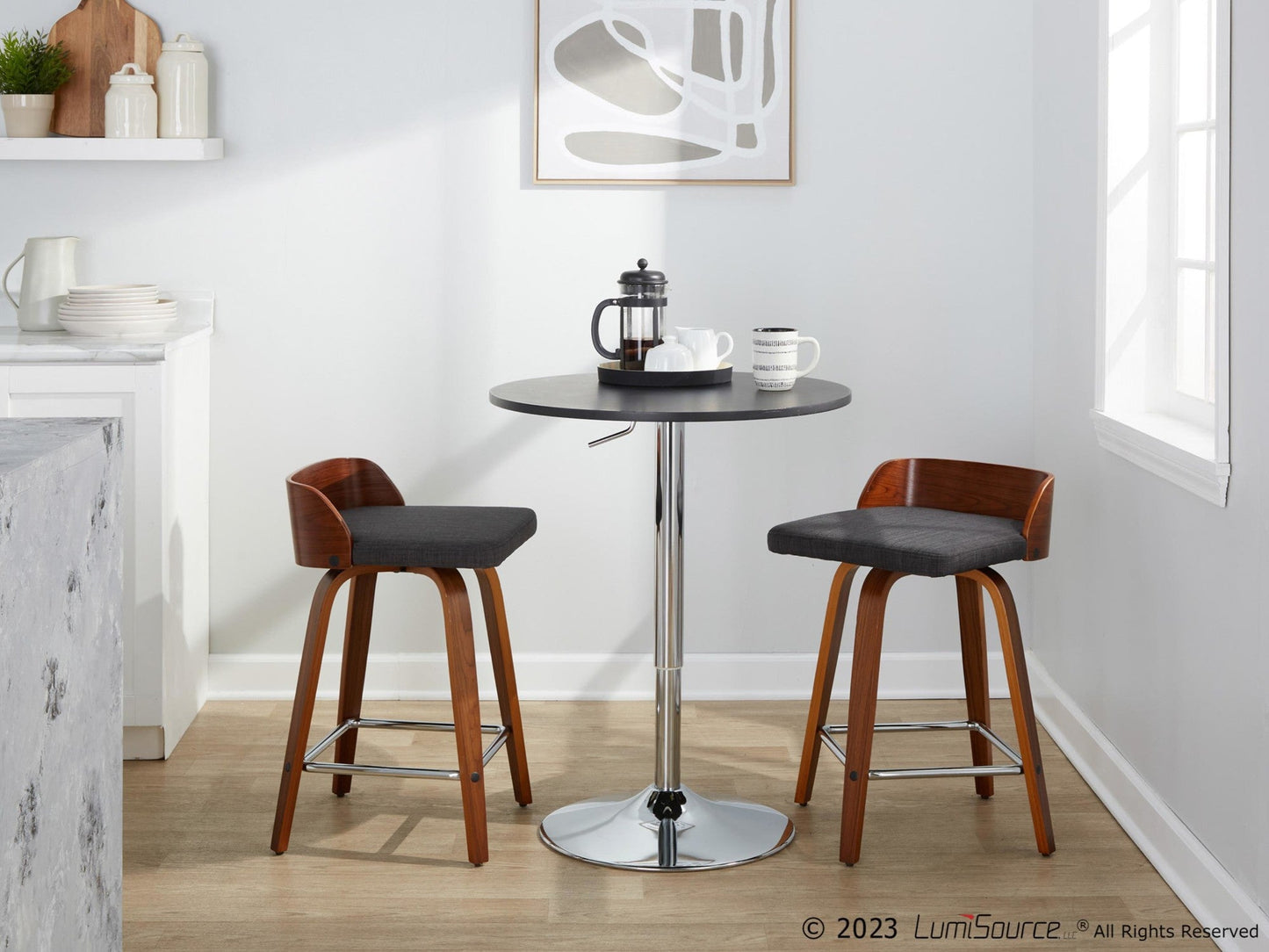 Majestic Office Furniture 24" Fixed-Height Counter Stool - Set of 2