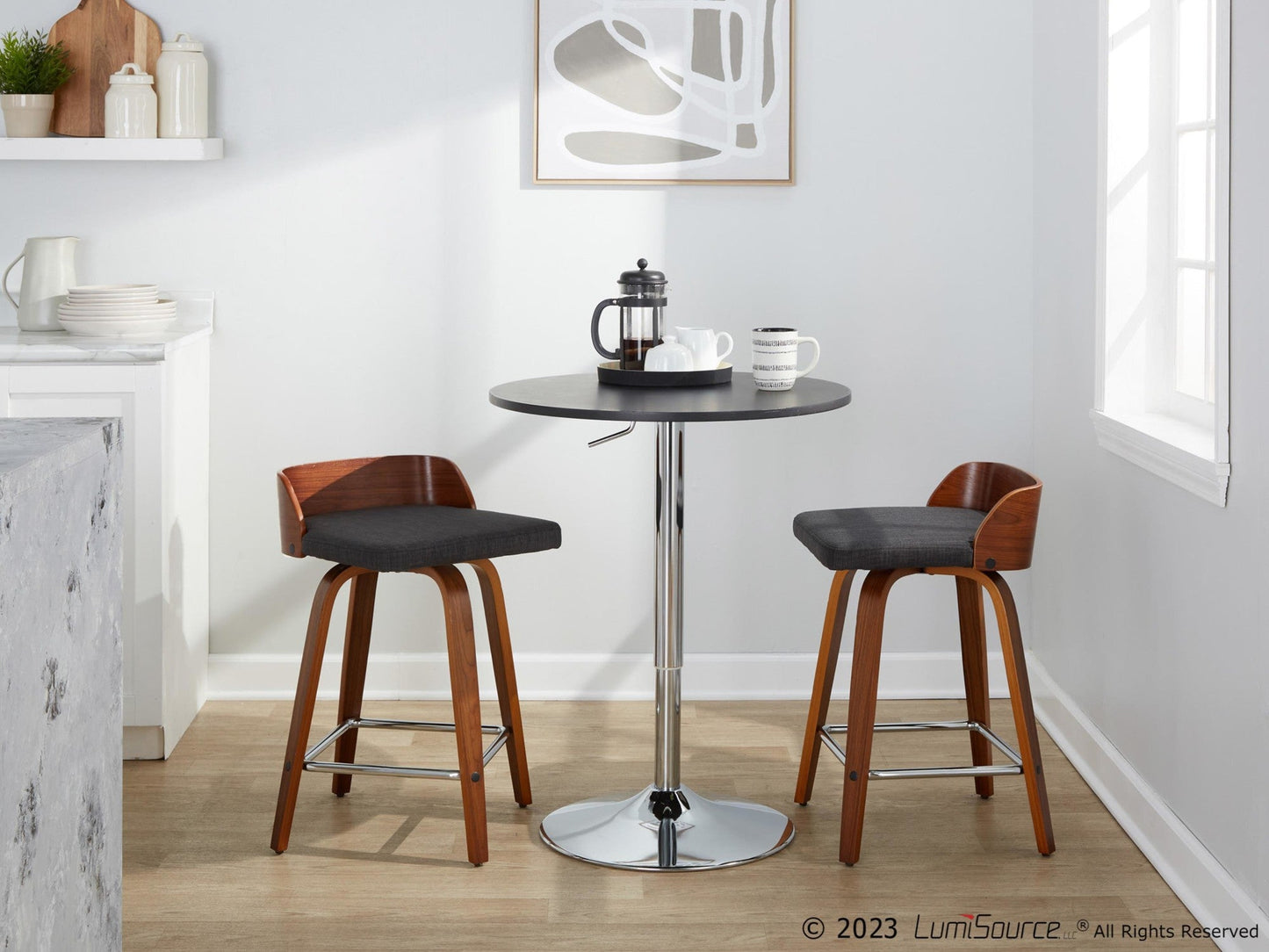 Majestic Office Furniture 24" Fixed-Height Counter Stool - Set of 2