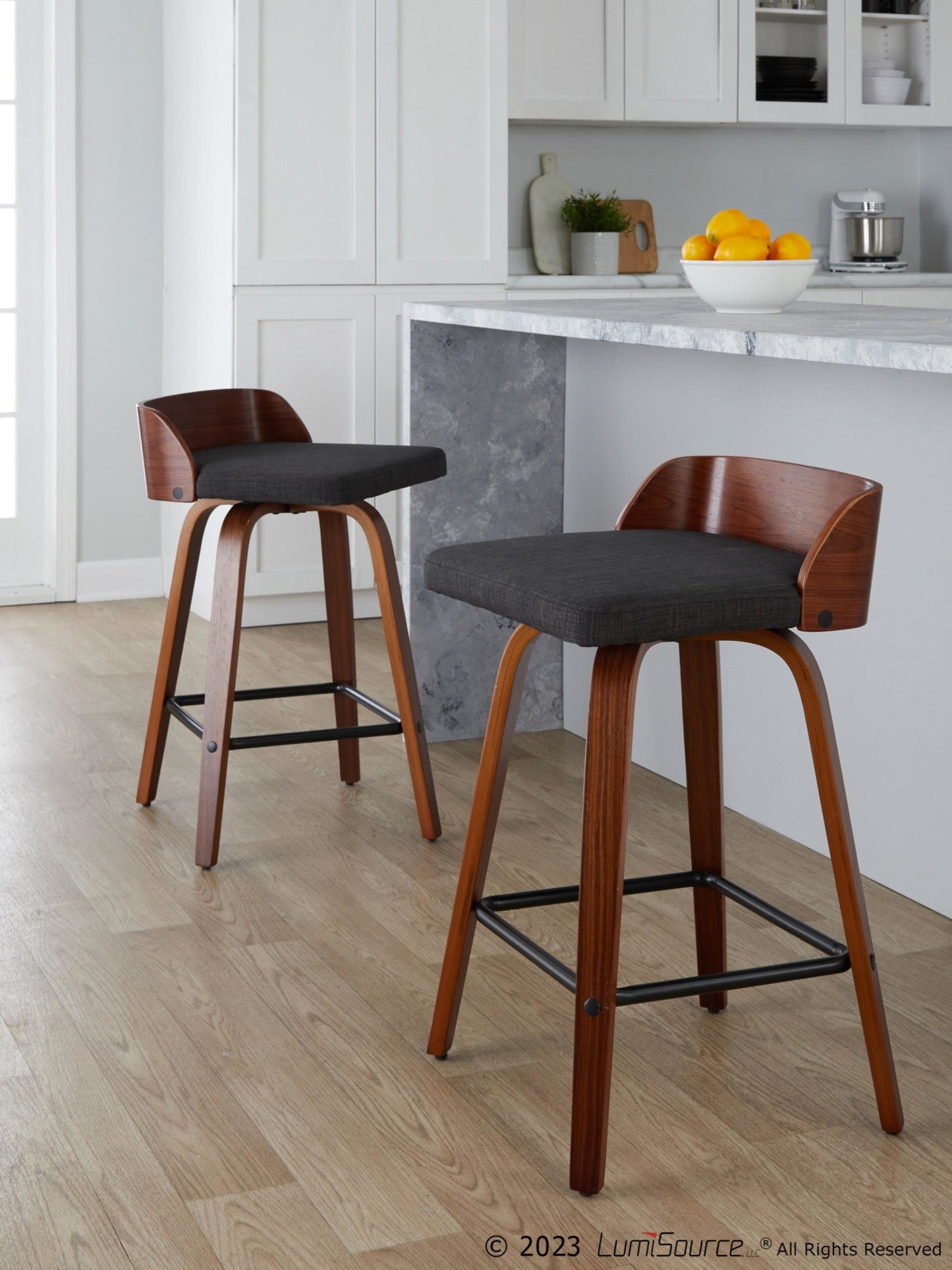 Majestic Office Furniture 24" Fixed-Height Counter Stool - Set of 2