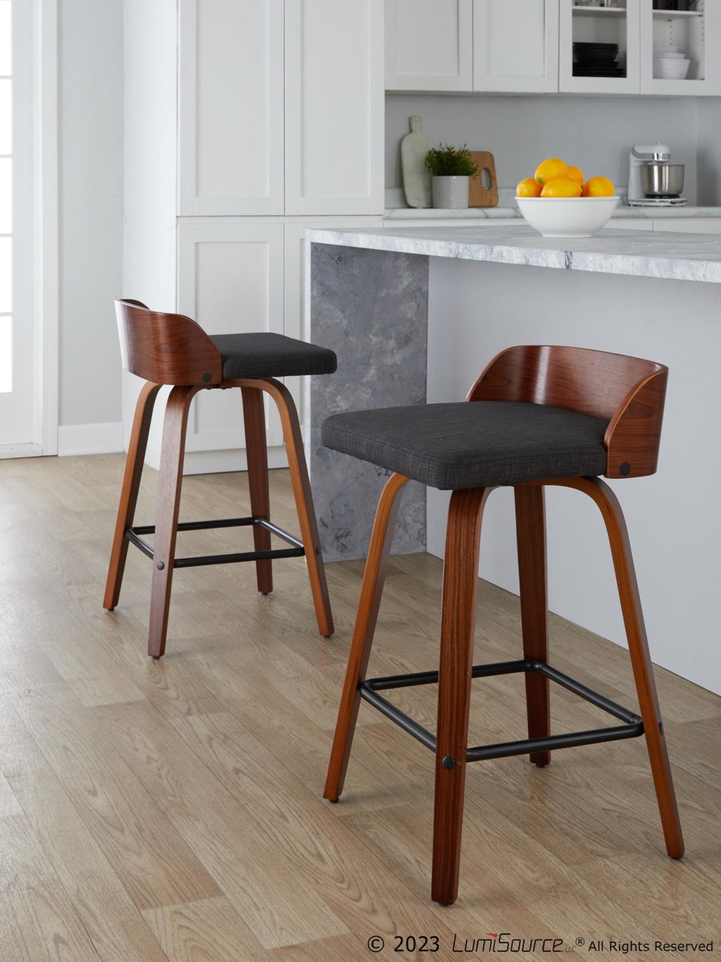 Majestic Office Furniture 24" Fixed-Height Counter Stool - Set of 2