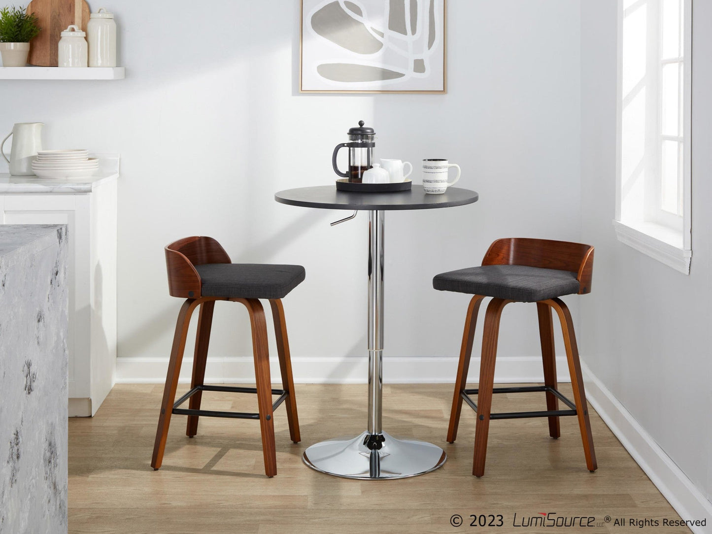 Majestic Office Furniture 24" Fixed-Height Counter Stool - Set of 2