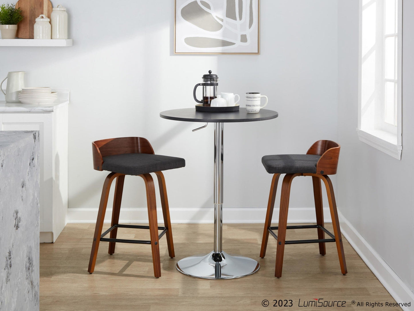 Majestic Office Furniture 24" Fixed-Height Counter Stool - Set of 2