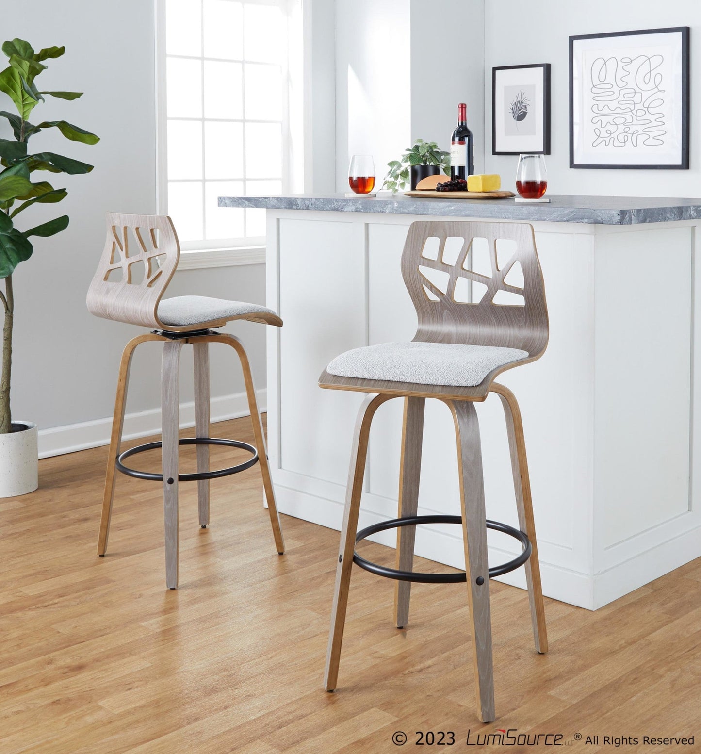 Majestic Office Furniture 30" Fixed-Height Barstool - Set of 2