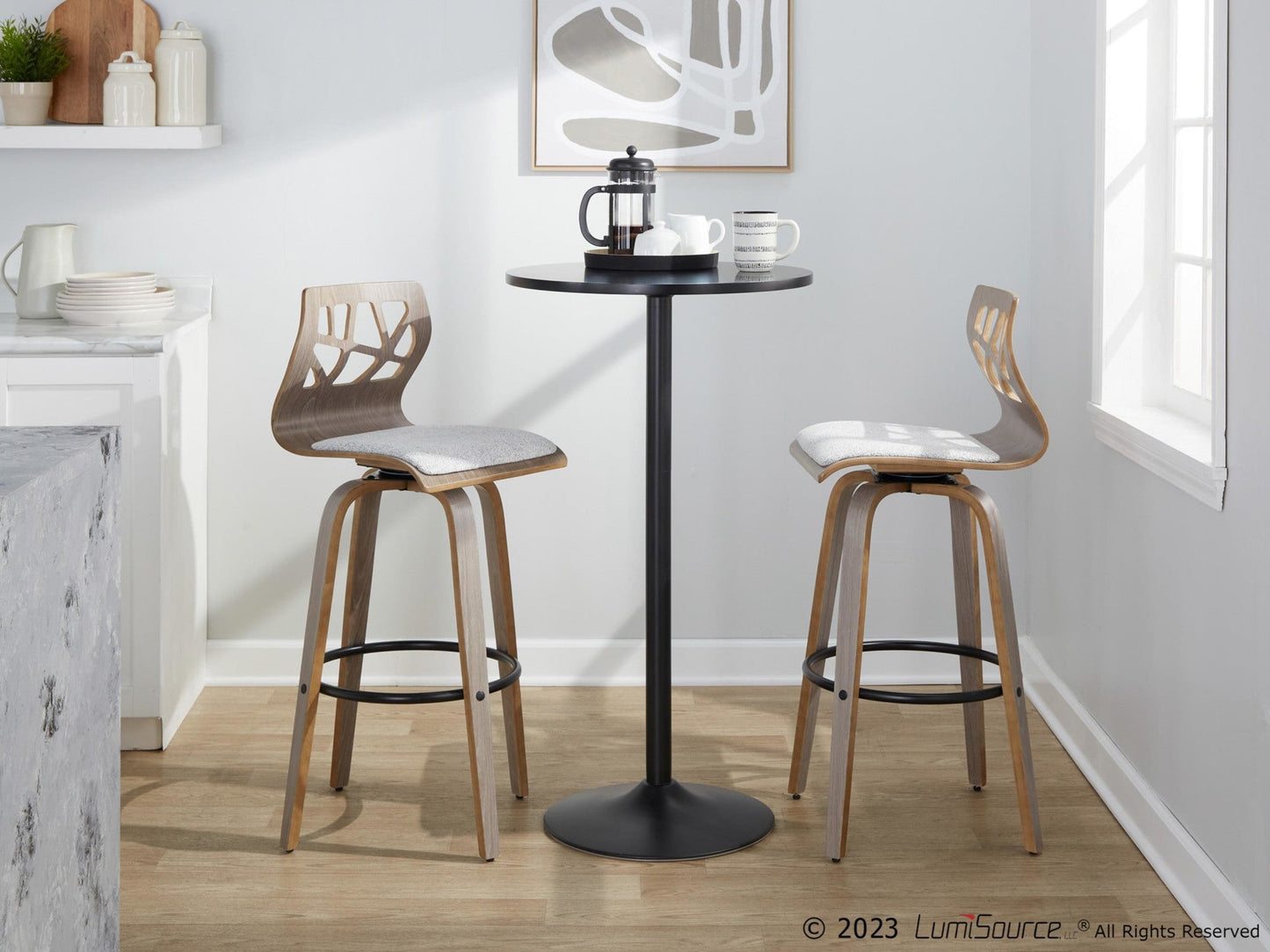 Majestic Office Furniture 30" Fixed-Height Barstool - Set of 2