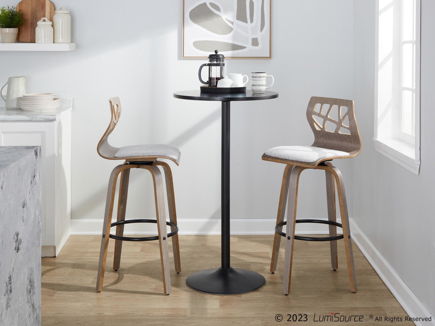 Majestic Office Furniture 30" Fixed-Height Barstool - Set of 2