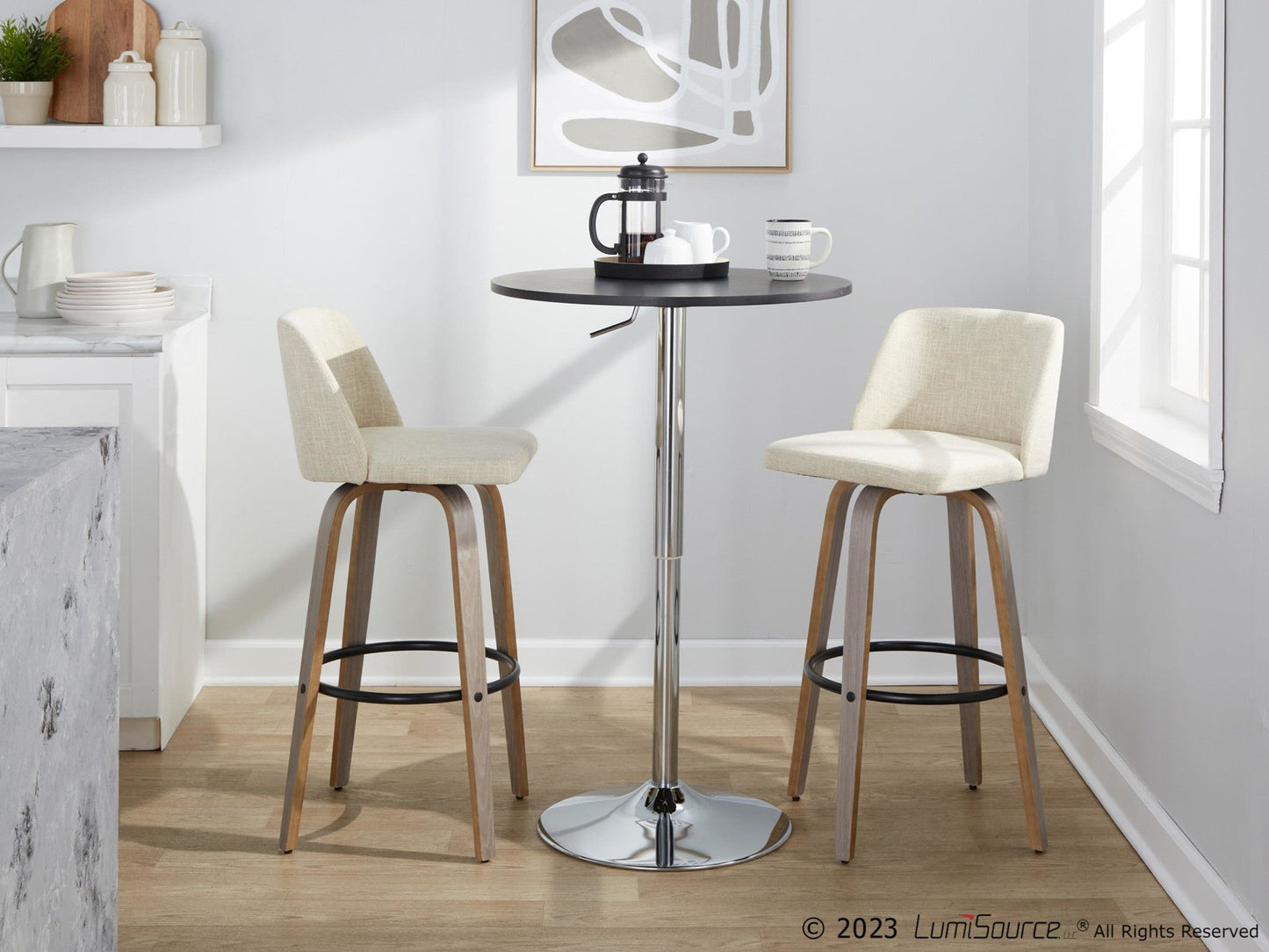 Majestic Office Furniture 30" Fixed-Height Barstool - Set of 2