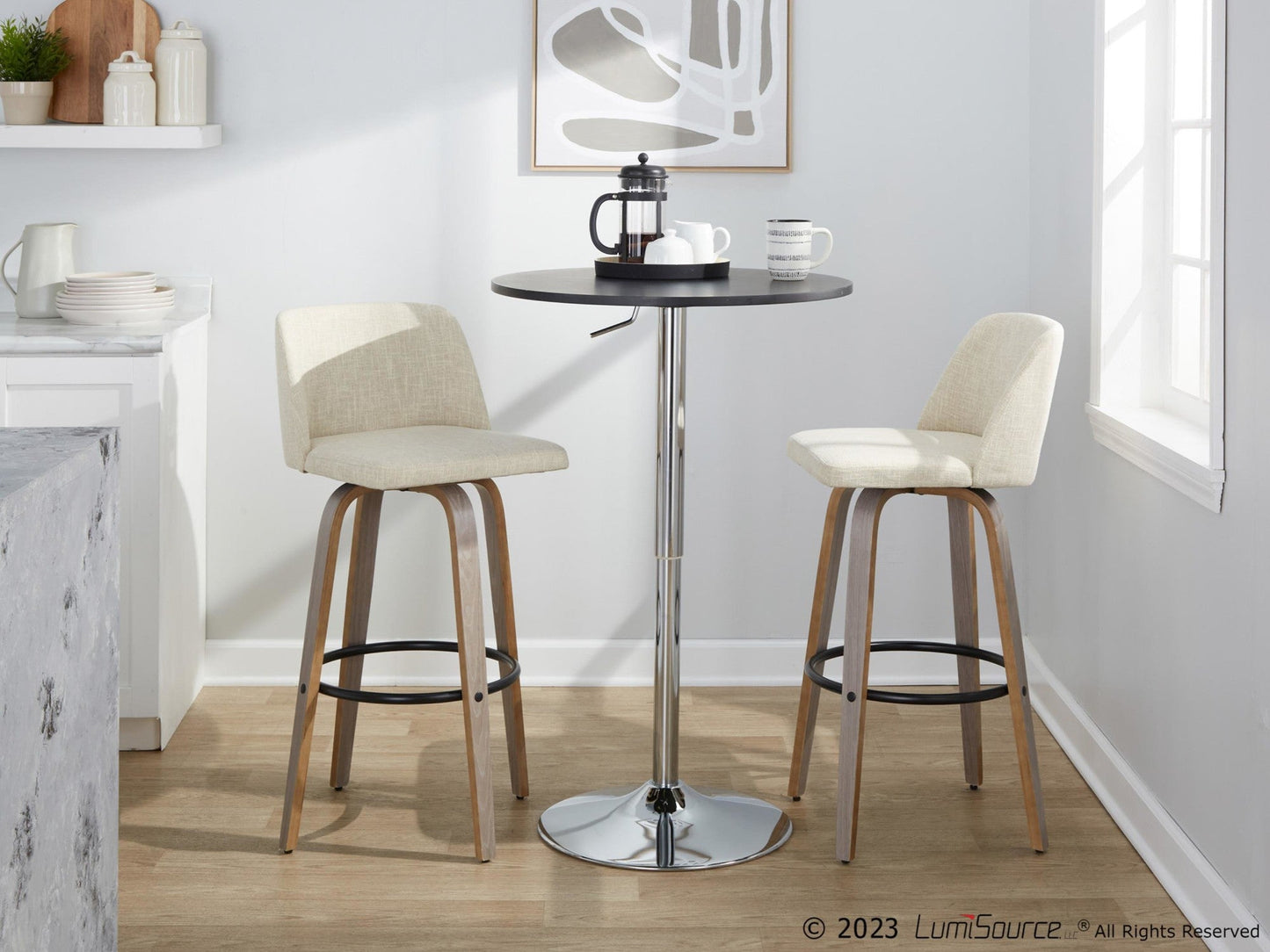 Majestic Office Furniture 30" Fixed-Height Barstool - Set of 2