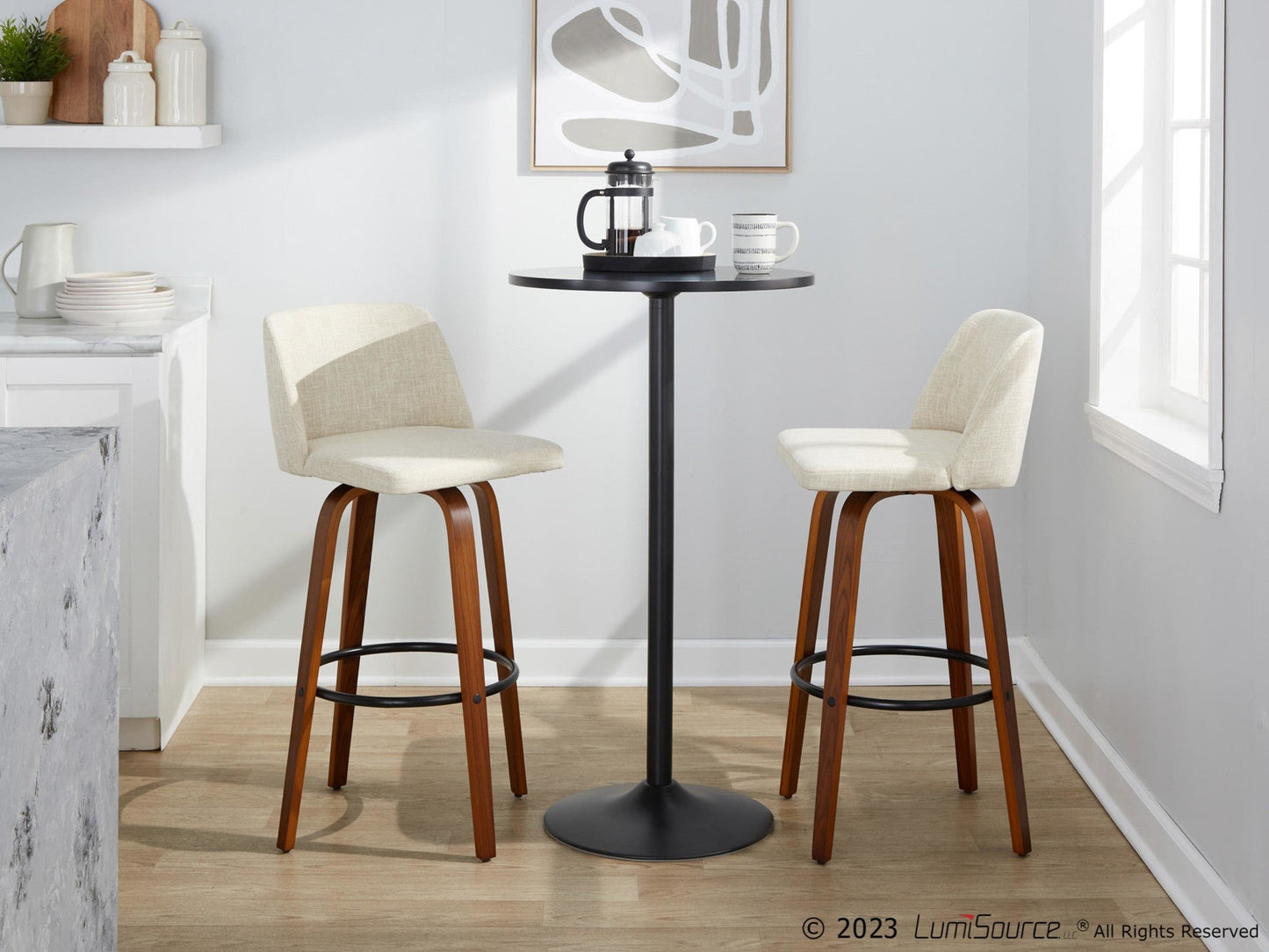 Majestic Office Furniture 30" Fixed-Height Barstool - Set of 2
