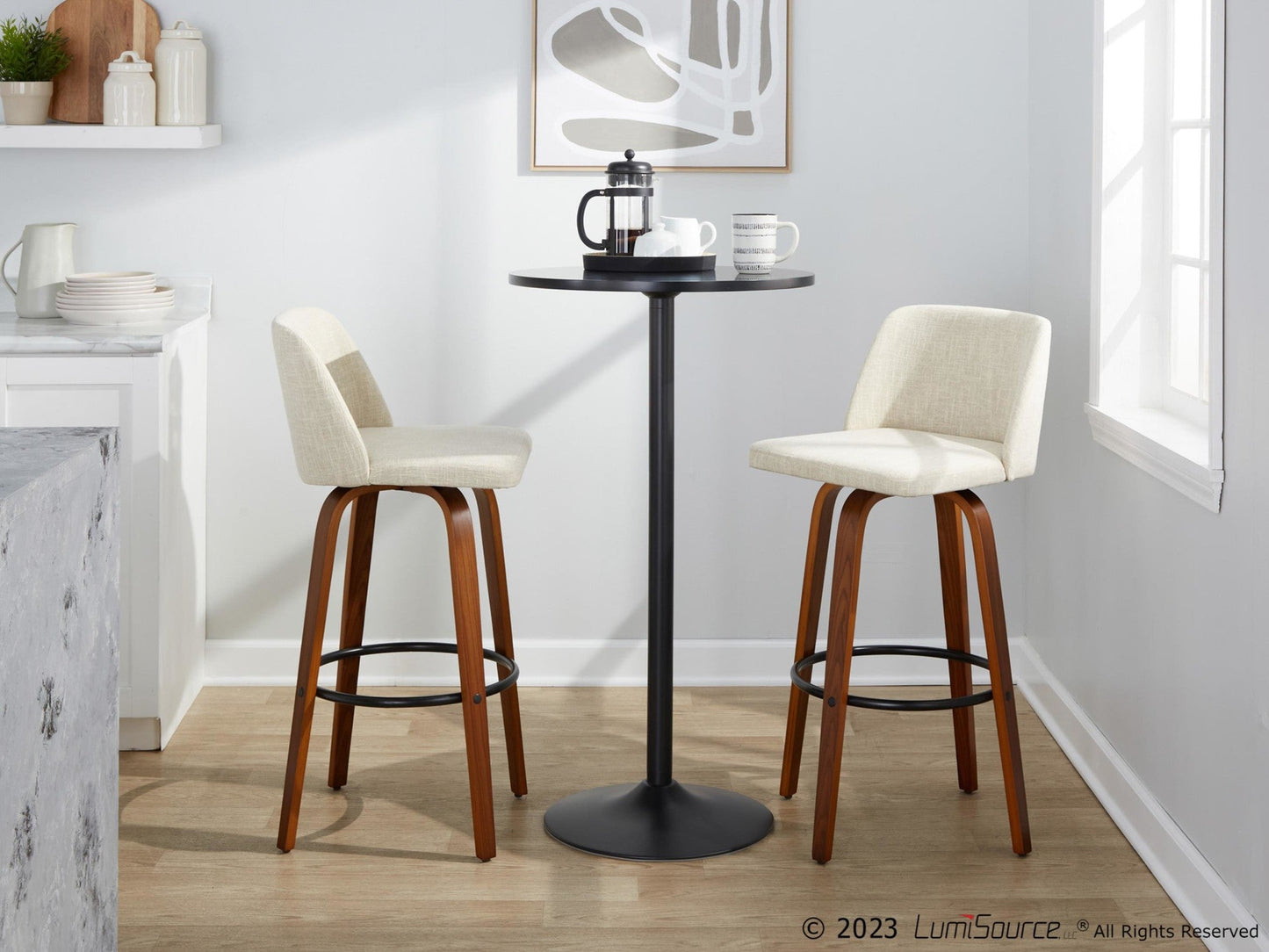 Majestic Office Furniture 30" Fixed-Height Barstool - Set of 2