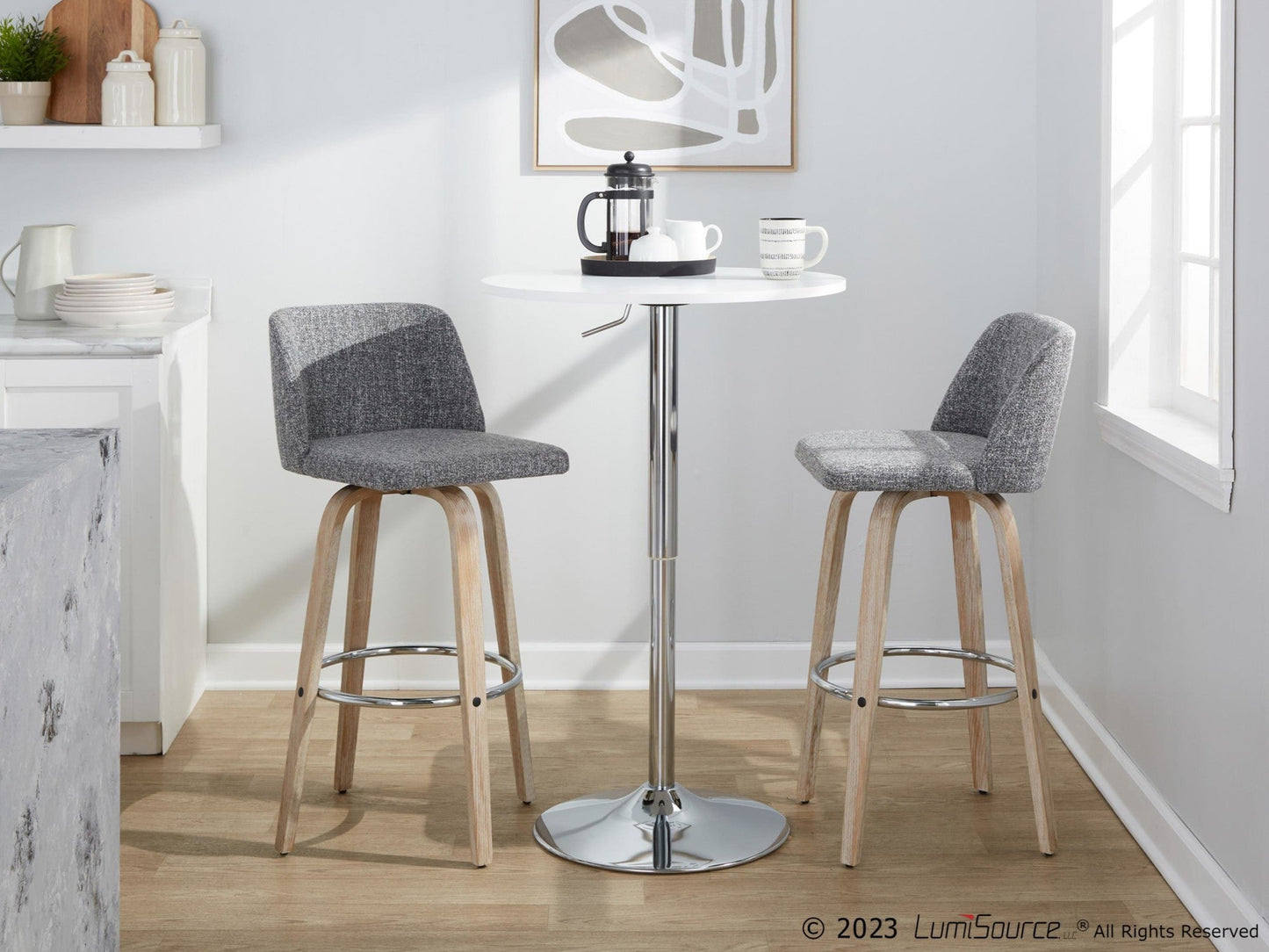 Majestic Office Furniture 30" Fixed-Height Barstool - Set of 2