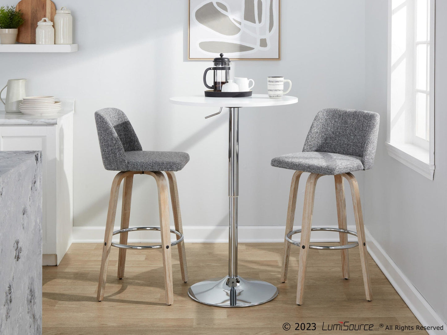 Majestic Office Furniture 30" Fixed-Height Barstool - Set of 2