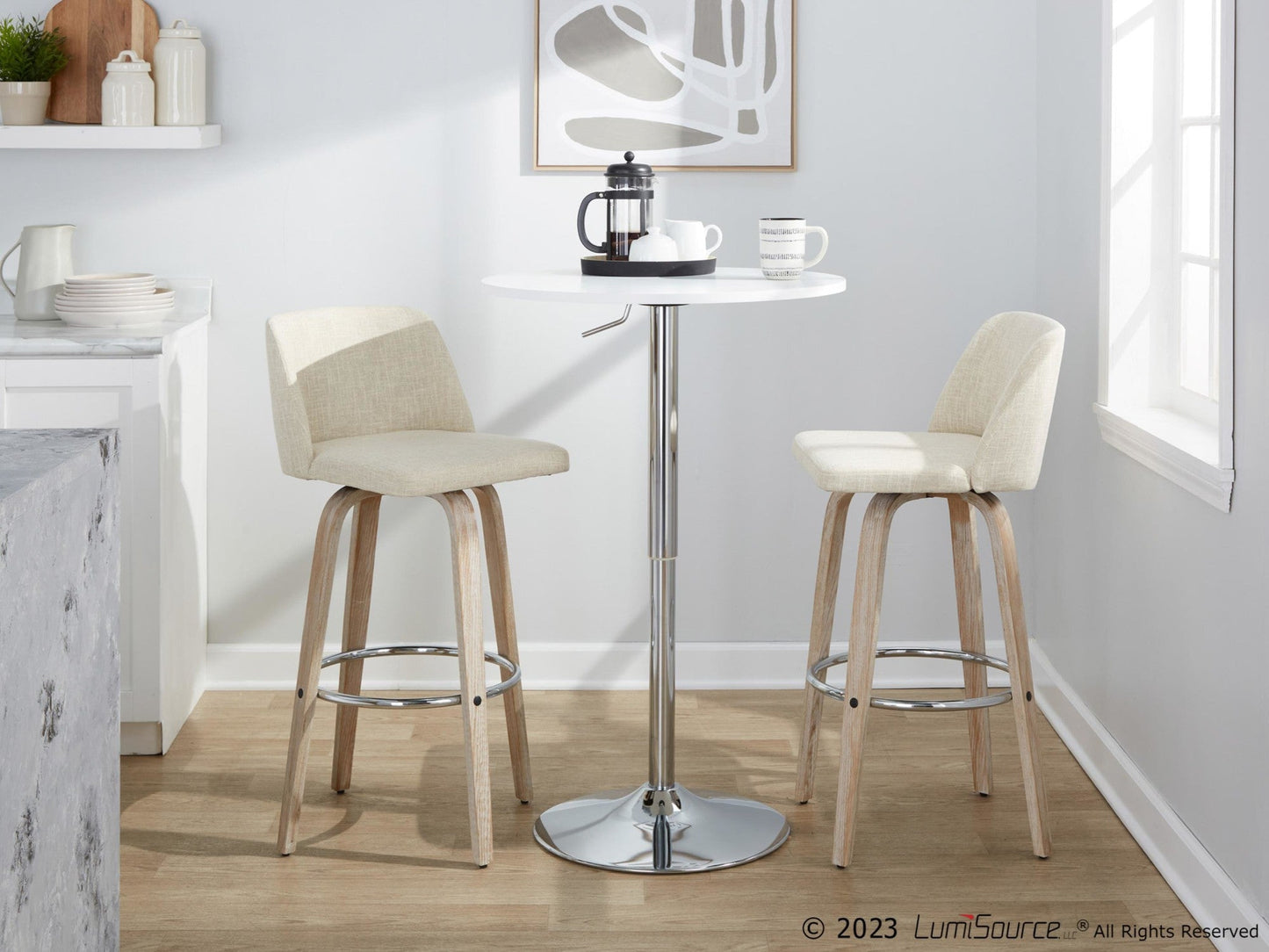 Majestic Office Furniture 30" Fixed-Height Barstool - Set of 2