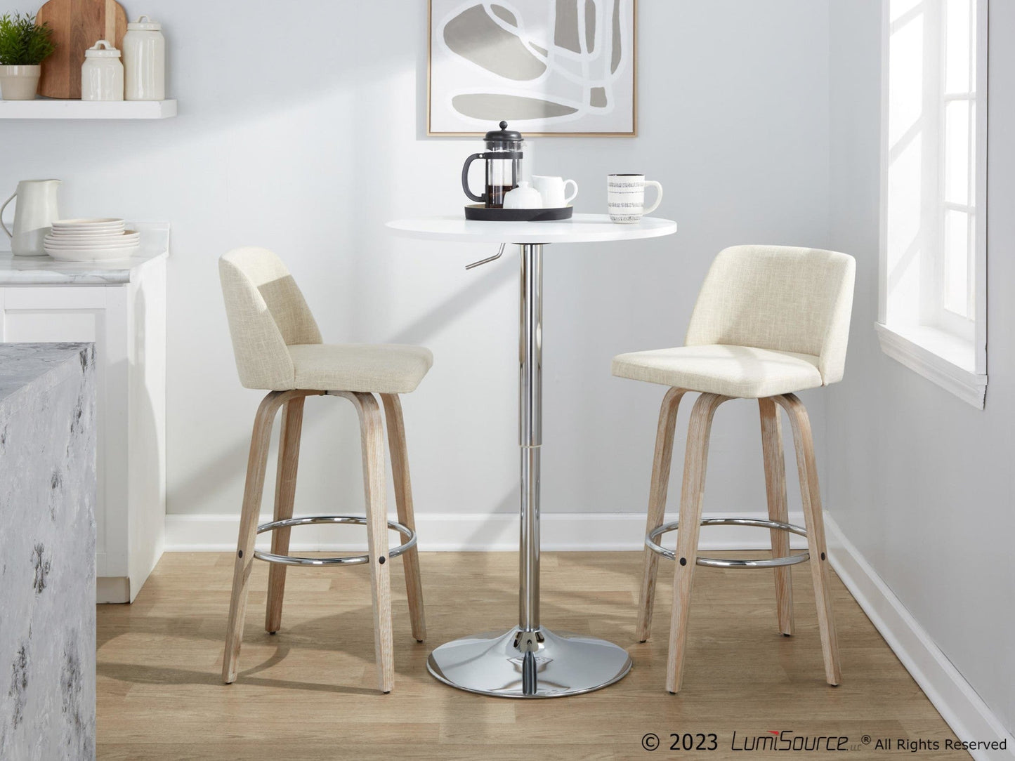 Majestic Office Furniture 30" Fixed-Height Barstool - Set of 2